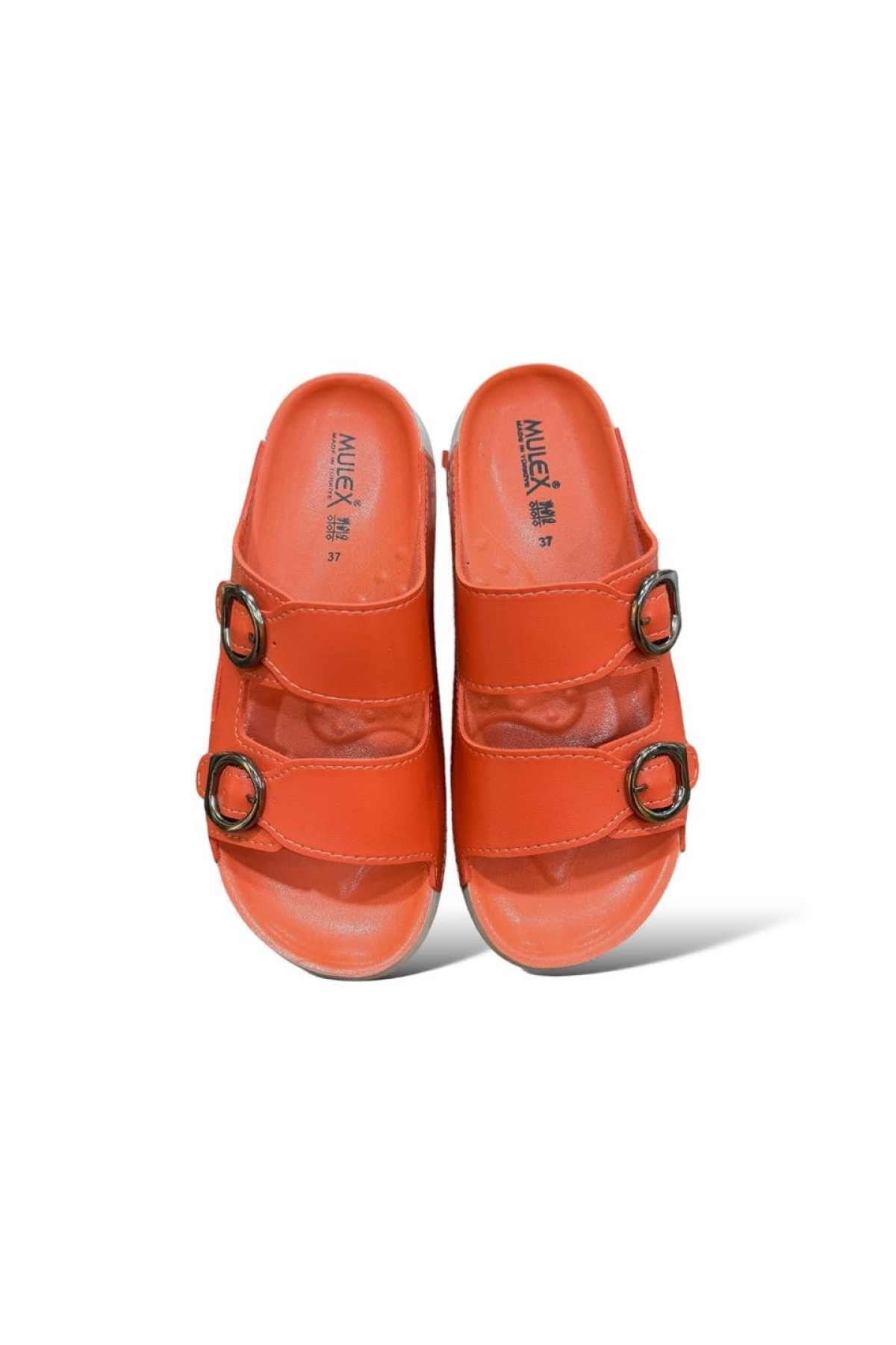 Çift Bantlı Tokalı Anatomik Taban Rahat Kadın Terlik NAR ÇİÇEĞİ - Görsel 6