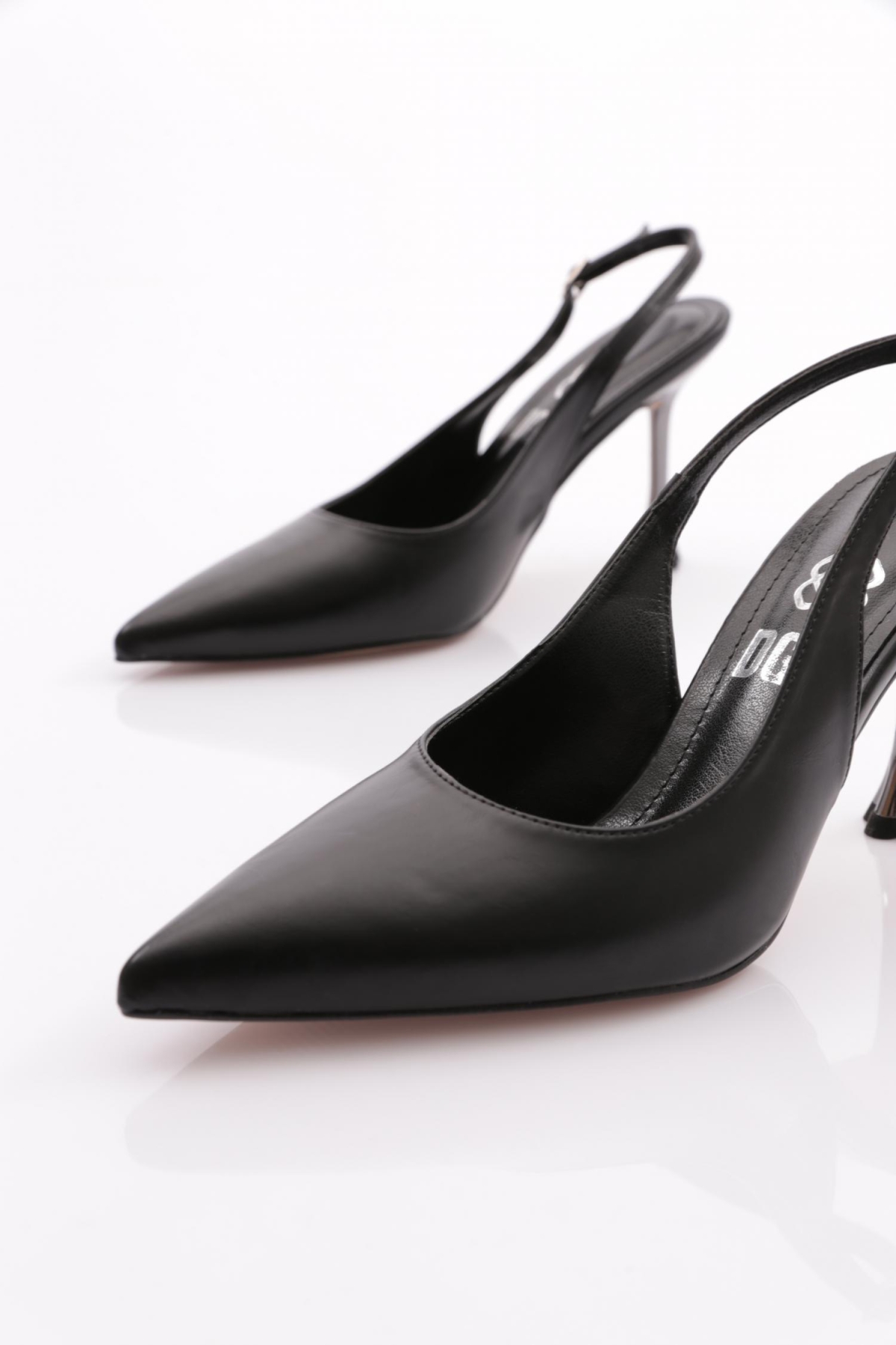 6737 Kadin Arkasi Açik Topuklu Abiye Ayakkabi - Görsel 5