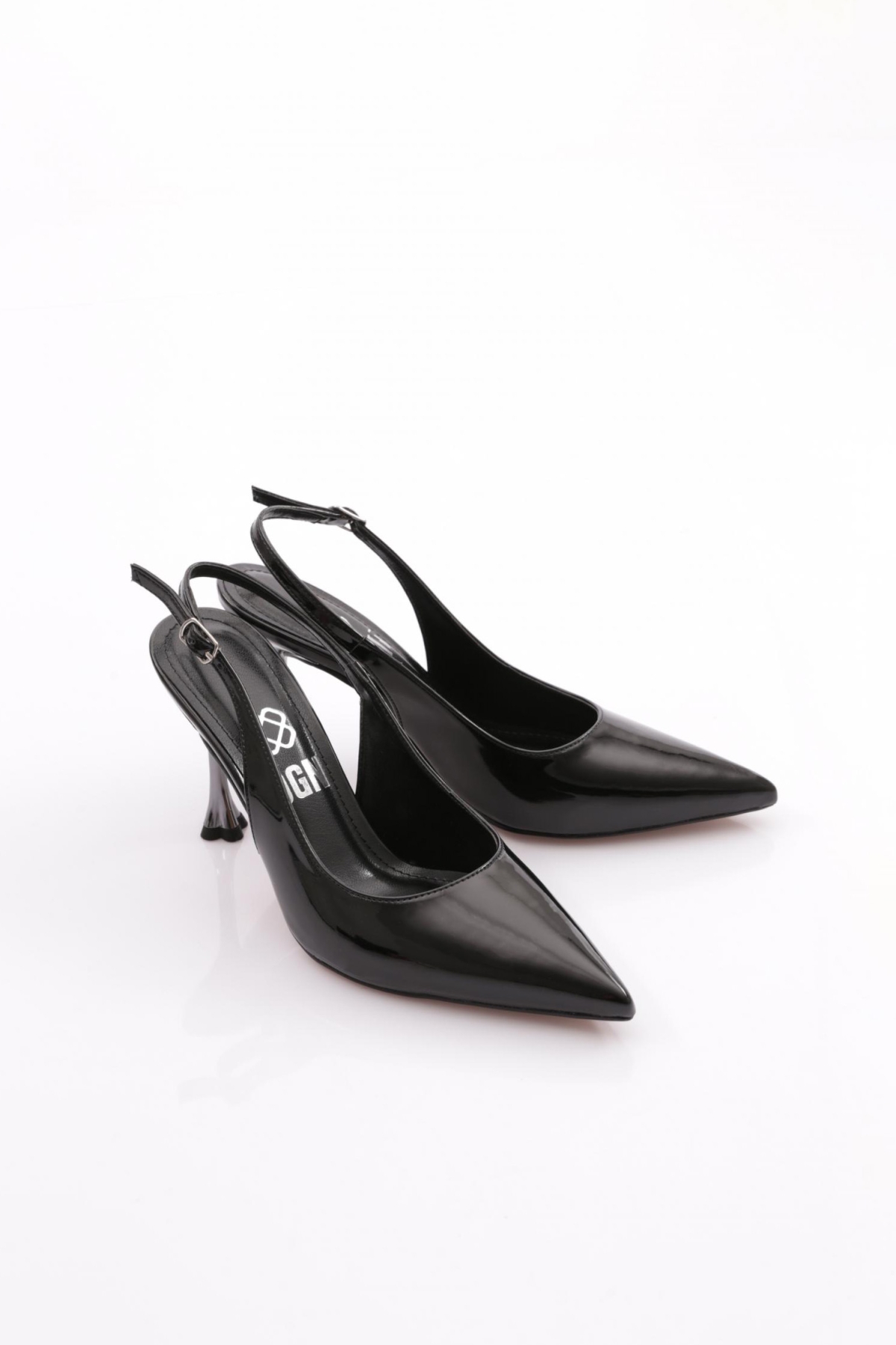 6737 Kadin Arkasi Açik Topuklu Abiye Ayakkabi - Görsel 3