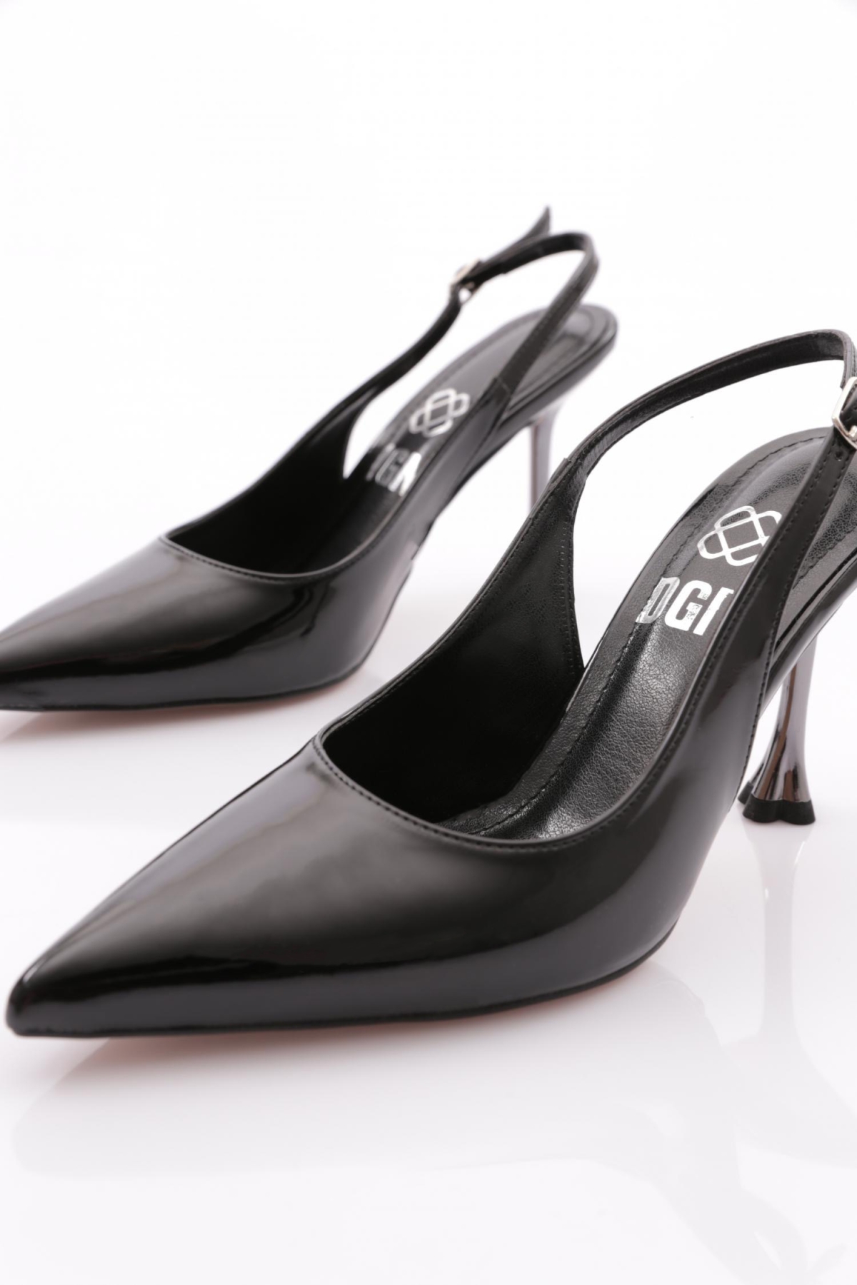 6737 Kadin Arkasi Açik Topuklu Abiye Ayakkabi - Görsel 5