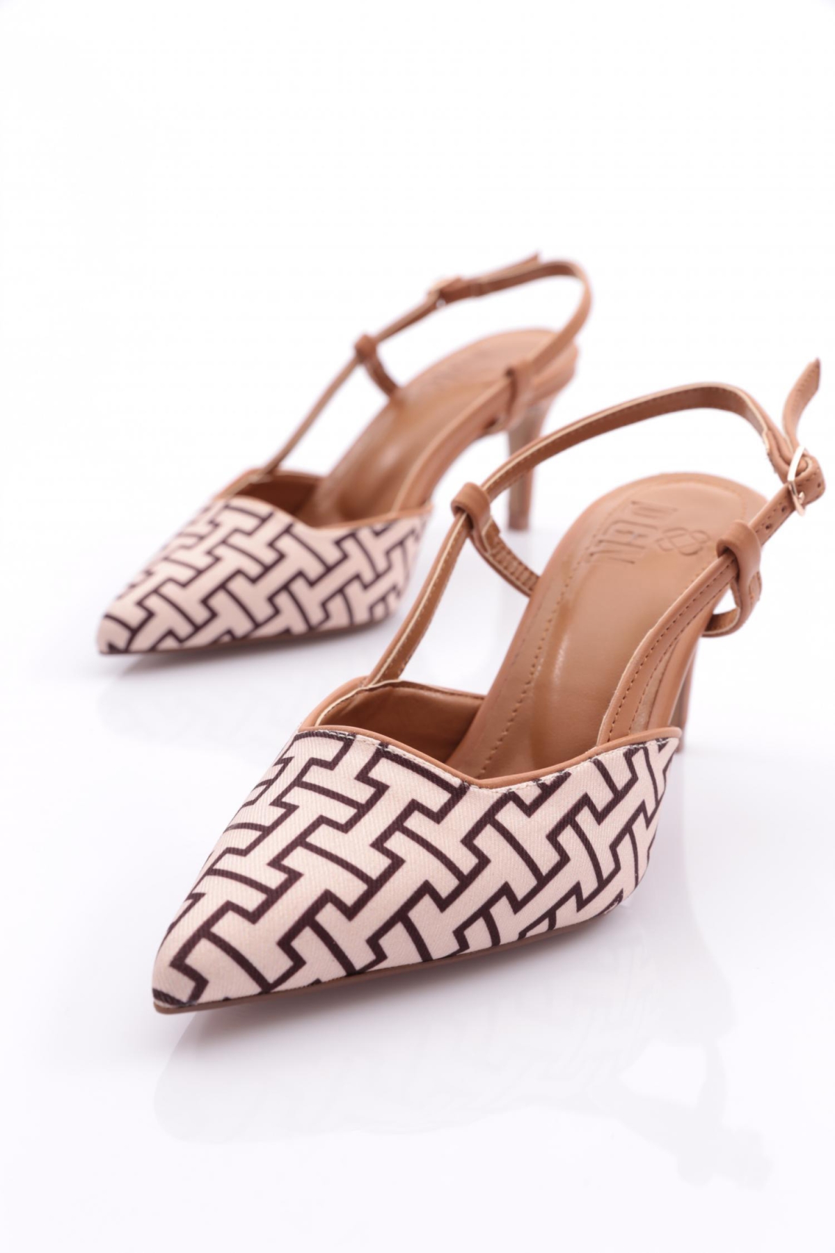 6305-3 Kadin Arkadan Bağlamali Topuklu Ayakkabi - Görsel 5