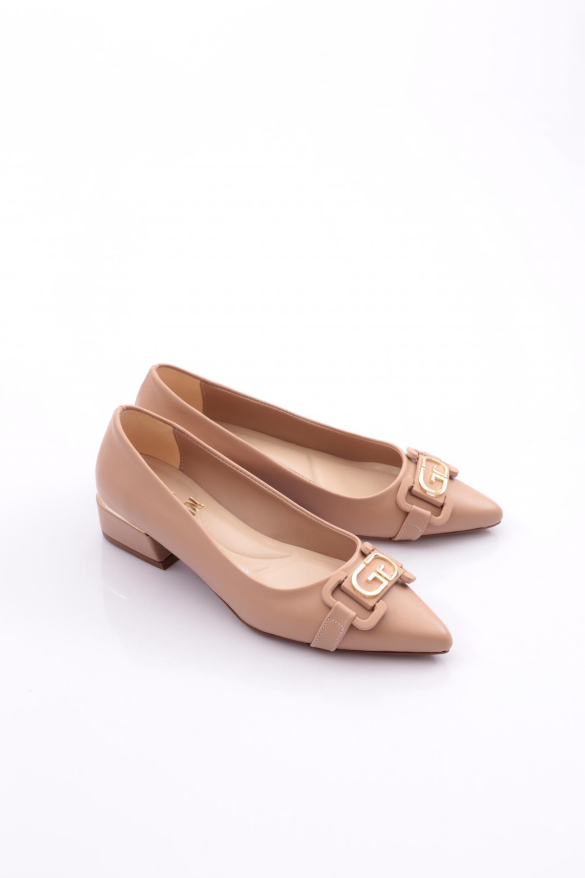 6847 Kadin Metal Aksesuarli Topuklu Ayakkabi - Görsel 3