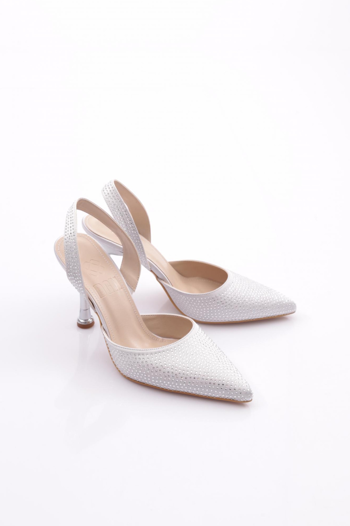 516 Kadin Arkadan Geçirmeli Topuklu Ayakkabi - Görsel 3