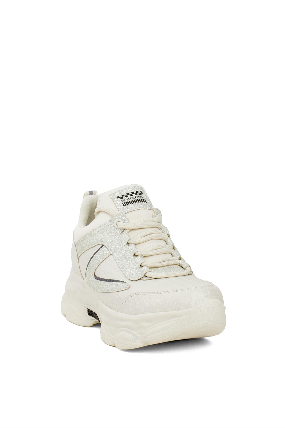 24K302 Kadın Yüksek Taban Ortopedik Yürüyüş Ayakkabısı Bej - Görsel 3