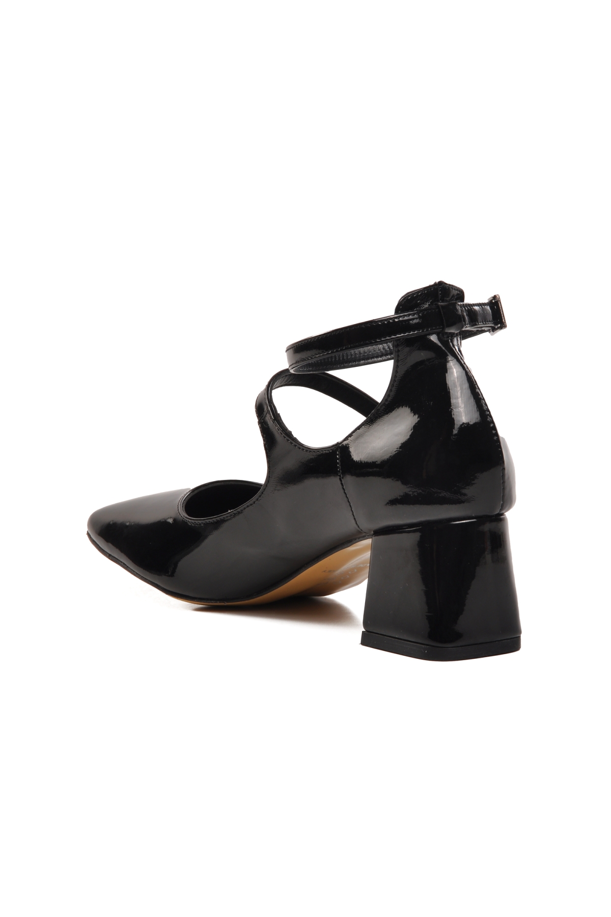 323072 Siyah Rugan Kadın Topuklu Ayakkabı - Görsel 5