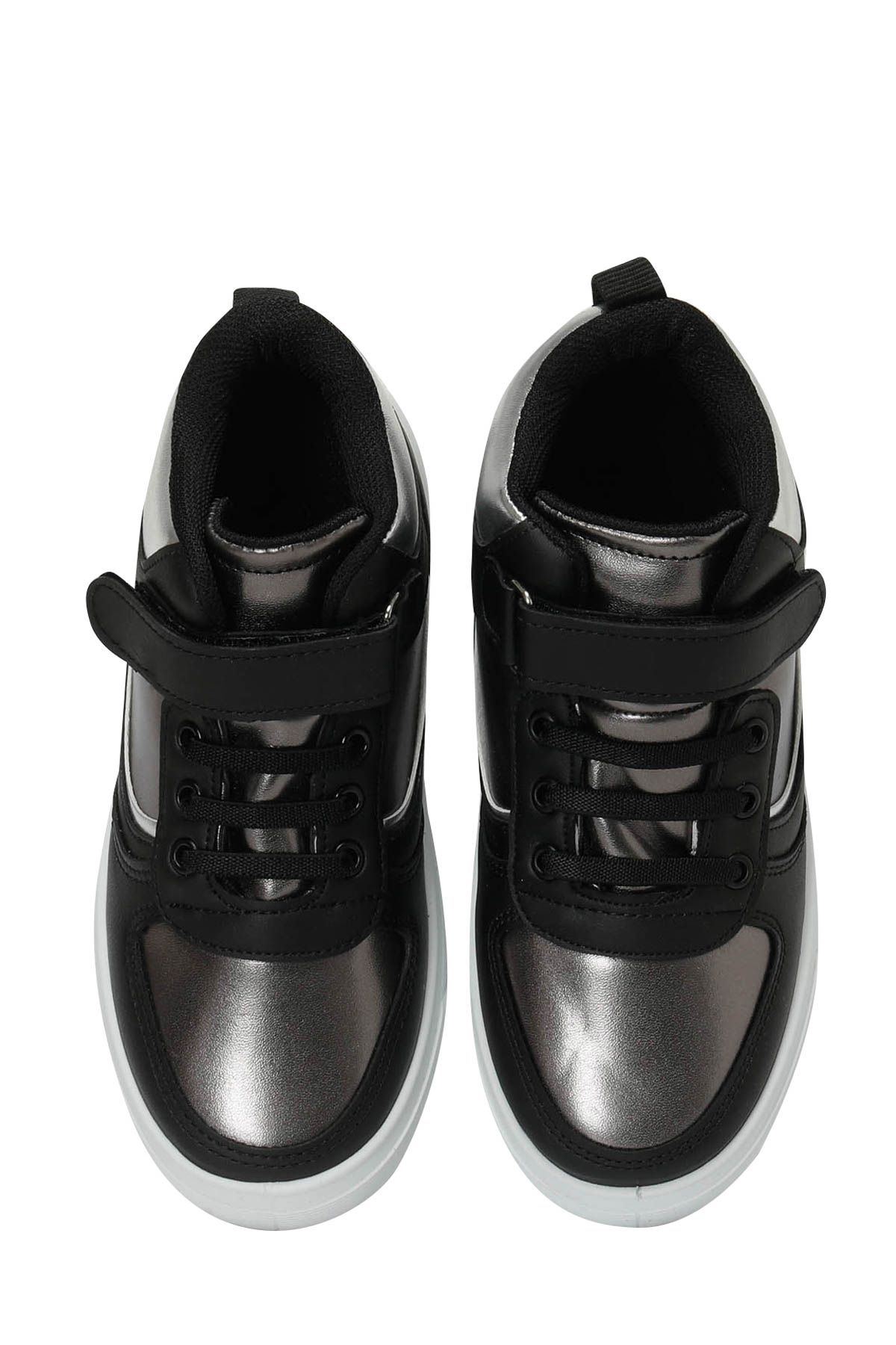 HUSTO.F4PR Siyah Kız Çocuk High Sneaker - Görsel 5