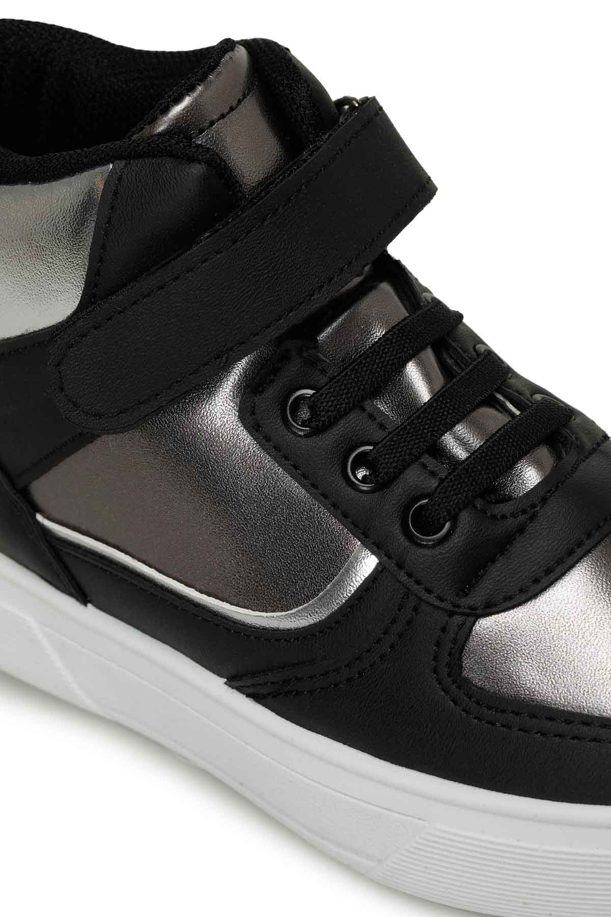 HUSTO.F4PR Siyah Kız Çocuk High Sneaker - Görsel 8