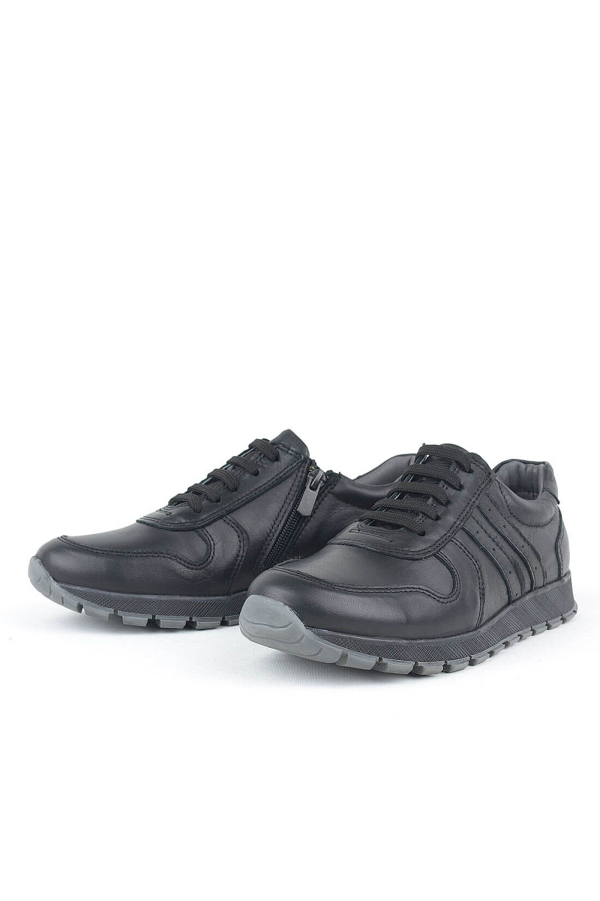 Hakiki Deri Siyah Çocuk Spor Ayakkabı - Görsel 4