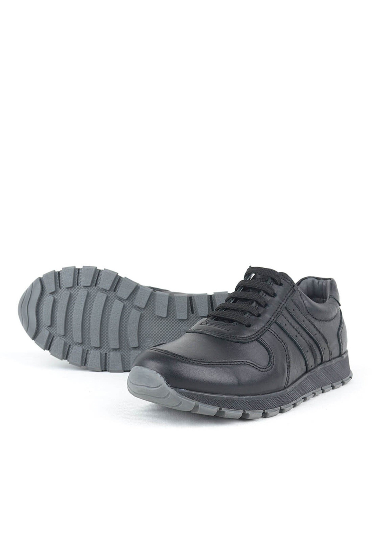 Hakiki Deri Siyah Çocuk Spor Ayakkabı - Görsel 6
