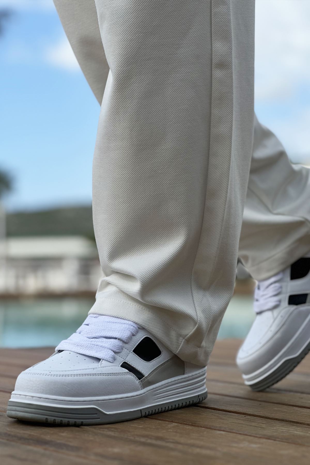 CH2410 CBT Avax Erkek Spor Ayakkabı BEYAZ/SIYAH - Görsel 3