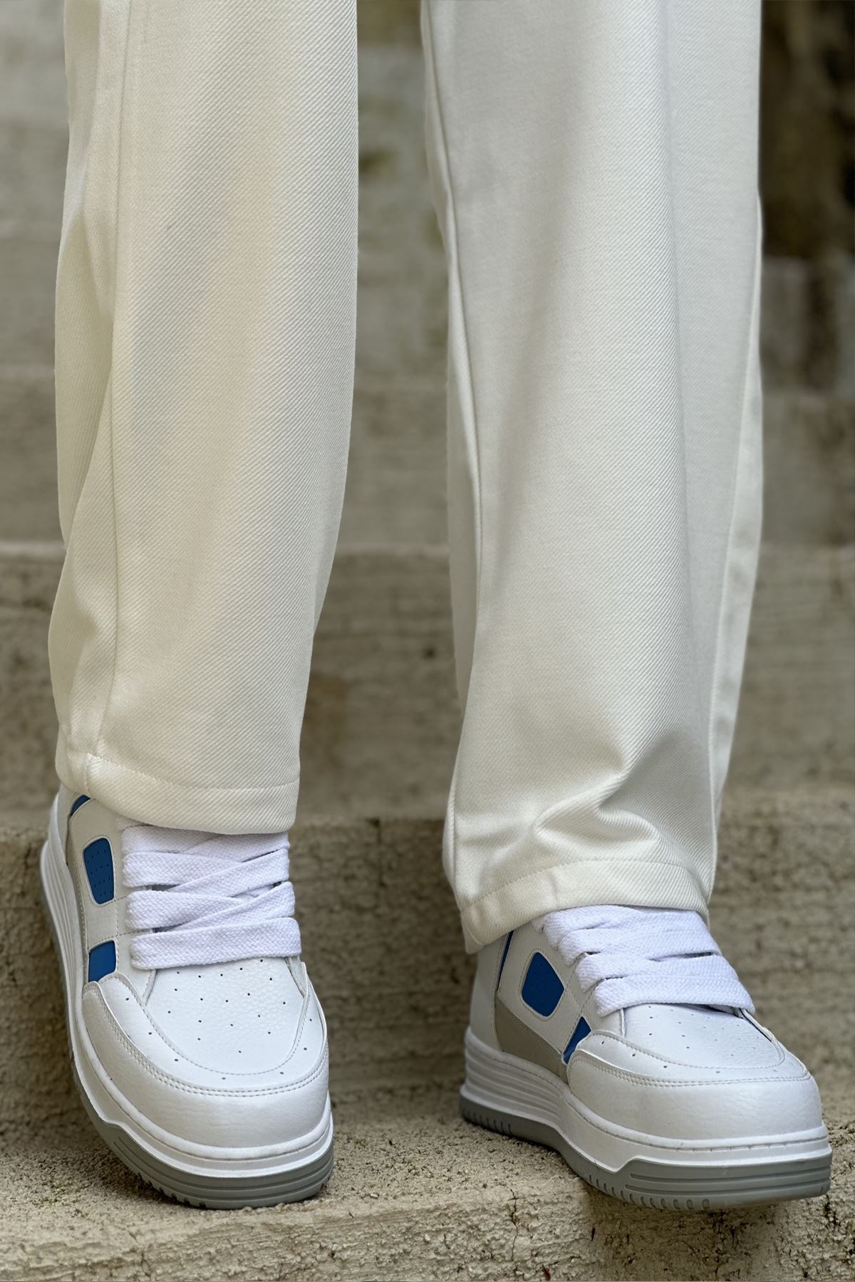 CH2410 CBT Avax Erkek Spor Ayakkabı BEYAZ/MAVI - Görsel 5