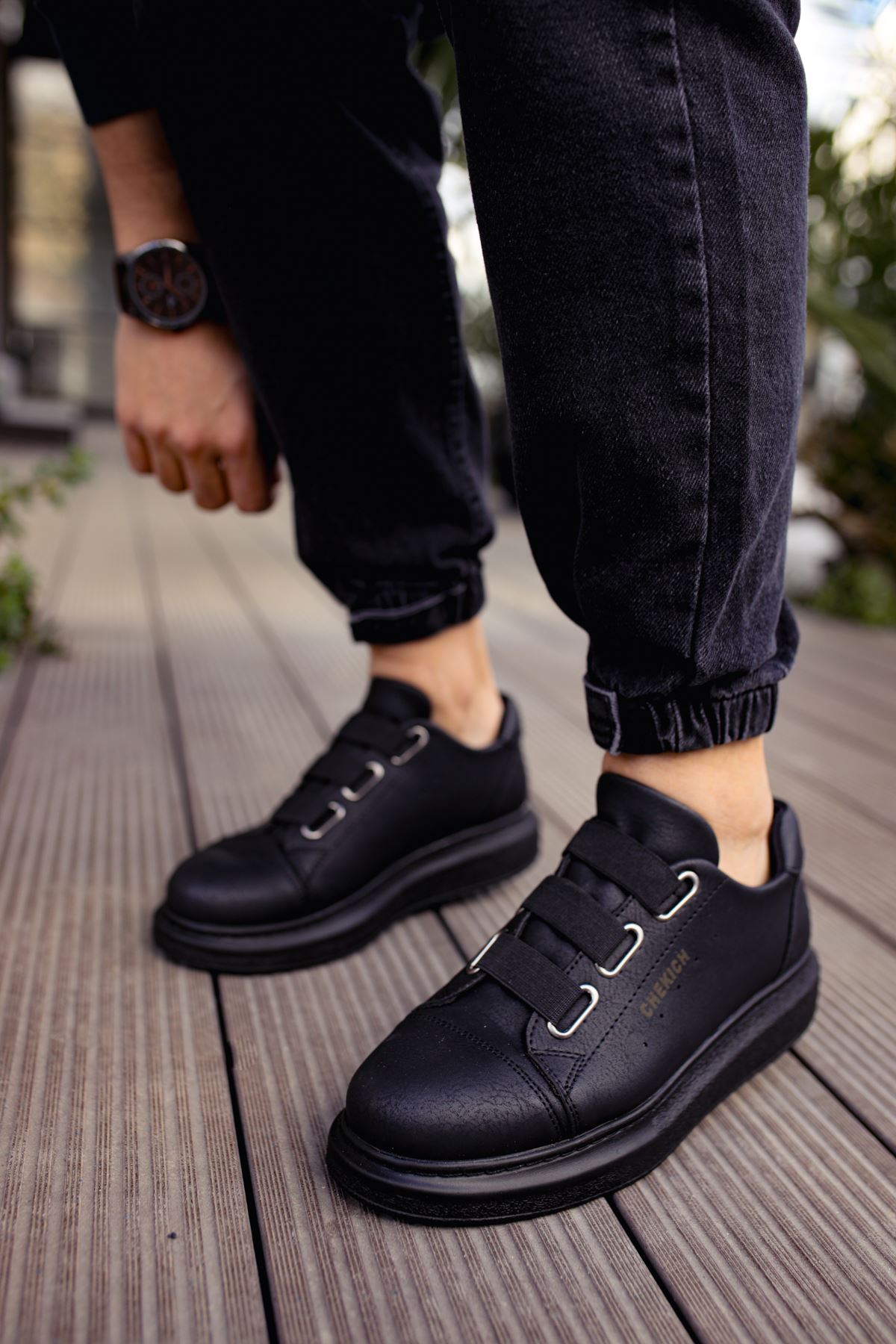 CH253 CST Mirror Non Erkek Ayakkabı SIYAH - Görsel 4