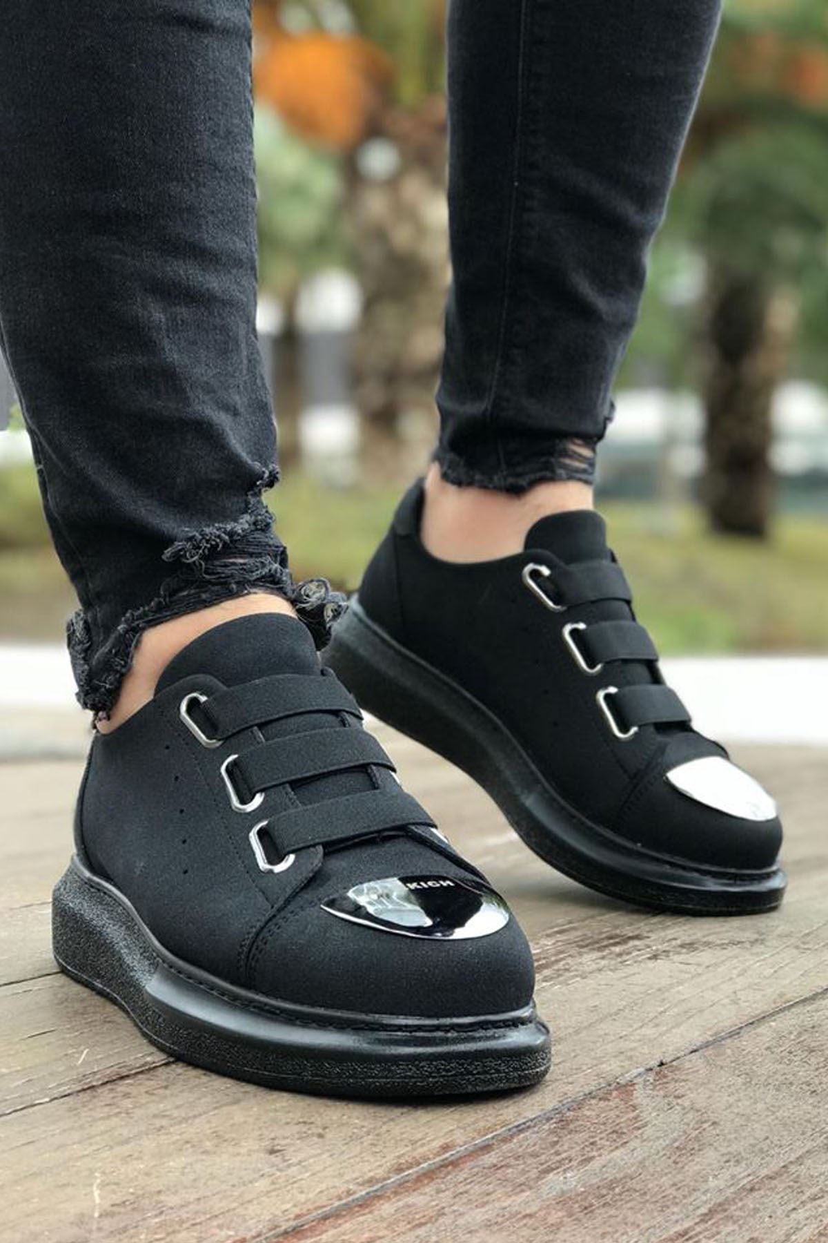 CH251 SST Mirror Suede Erkek Ayakkabı SIYAH - Görsel 3