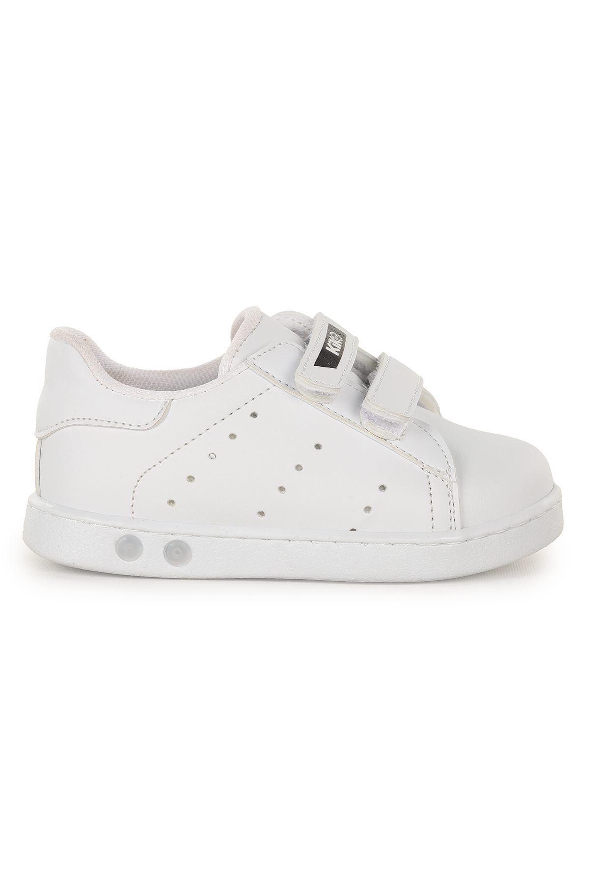 Royzo Cırtlı Işıklı Erkek Bebek Spor Ayakkabı Beyaz - Görsel 2