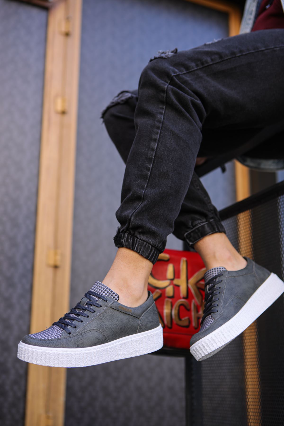 CH017 FBT Pyramid Erkek Ayakkabı ANTRASIT - Görsel 3