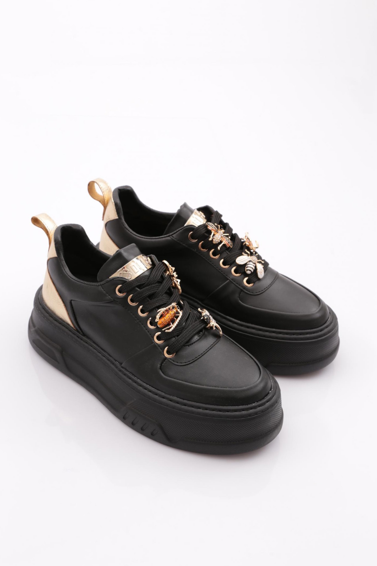 1042 Kadin Kalin Taban Bağcikli Spor Ayakkabi - Görsel 3