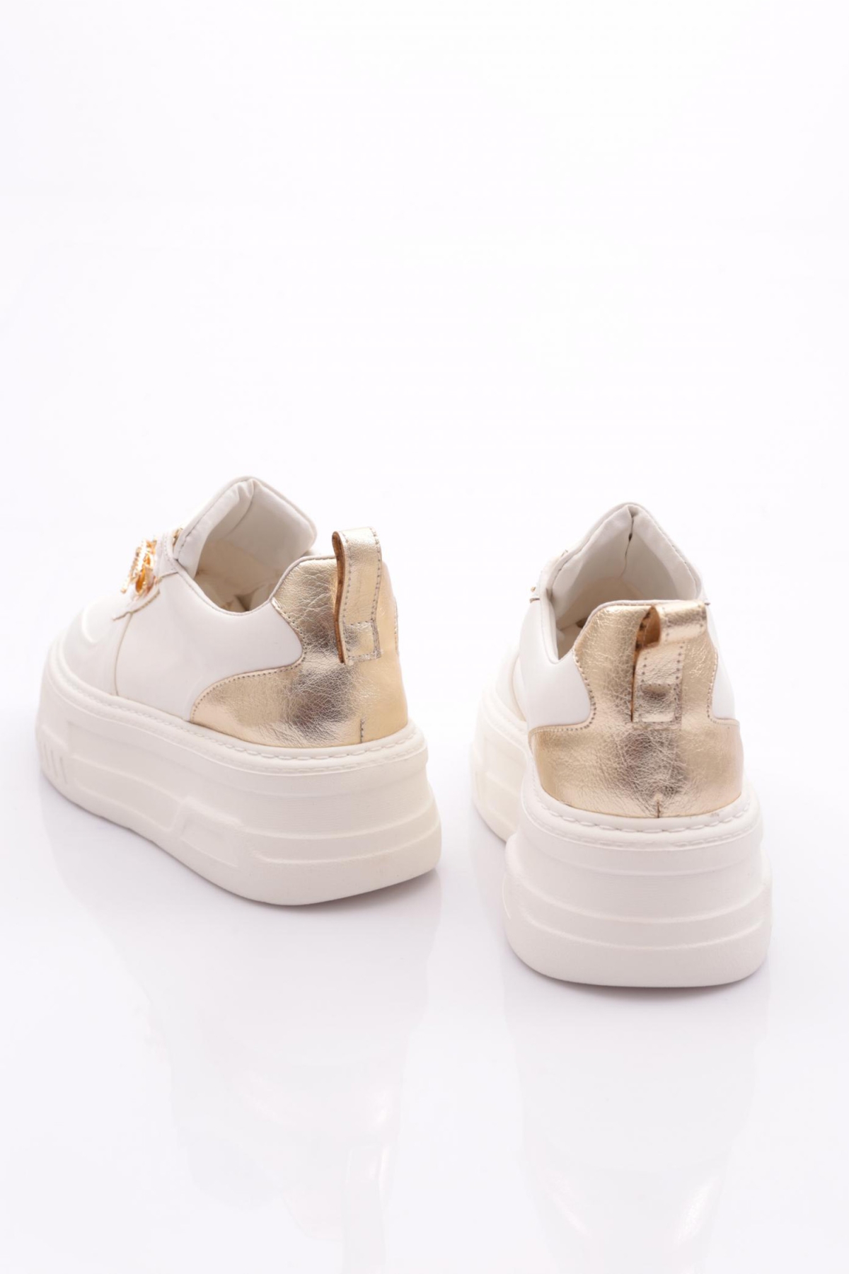 1042 Kadin Kalin Taban Bağcikli Spor Ayakkabi - Görsel 4