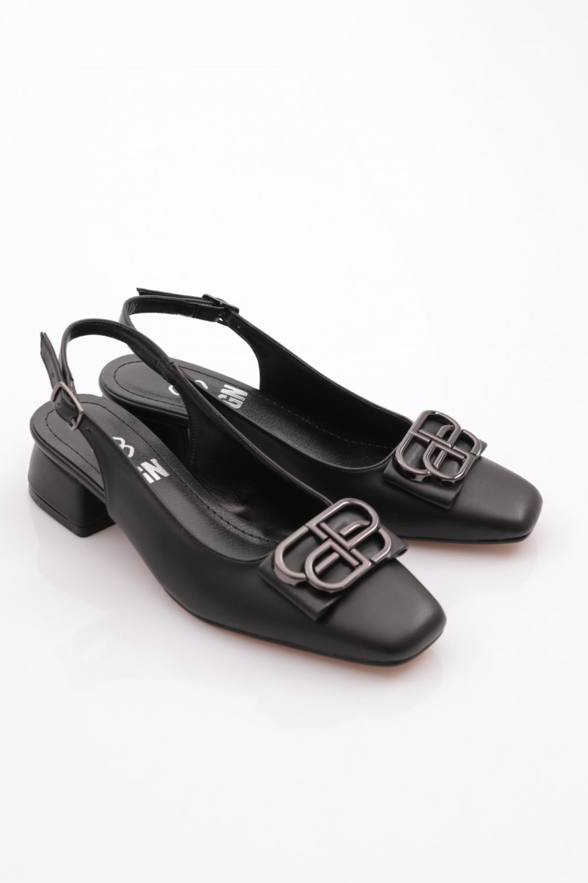 Y335 Kadin Arkasi Açik Topuklu Ayakkabi - Görsel 3