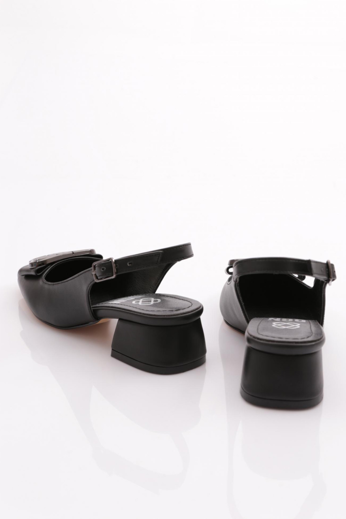 Y335 Kadin Arkasi Açik Topuklu Ayakkabi - Görsel 4