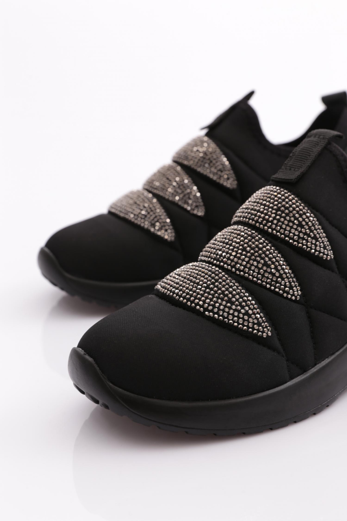 222 Kadin Kalin Taban Baklava Desenli Sneaker Ayakkabi - Görsel 5