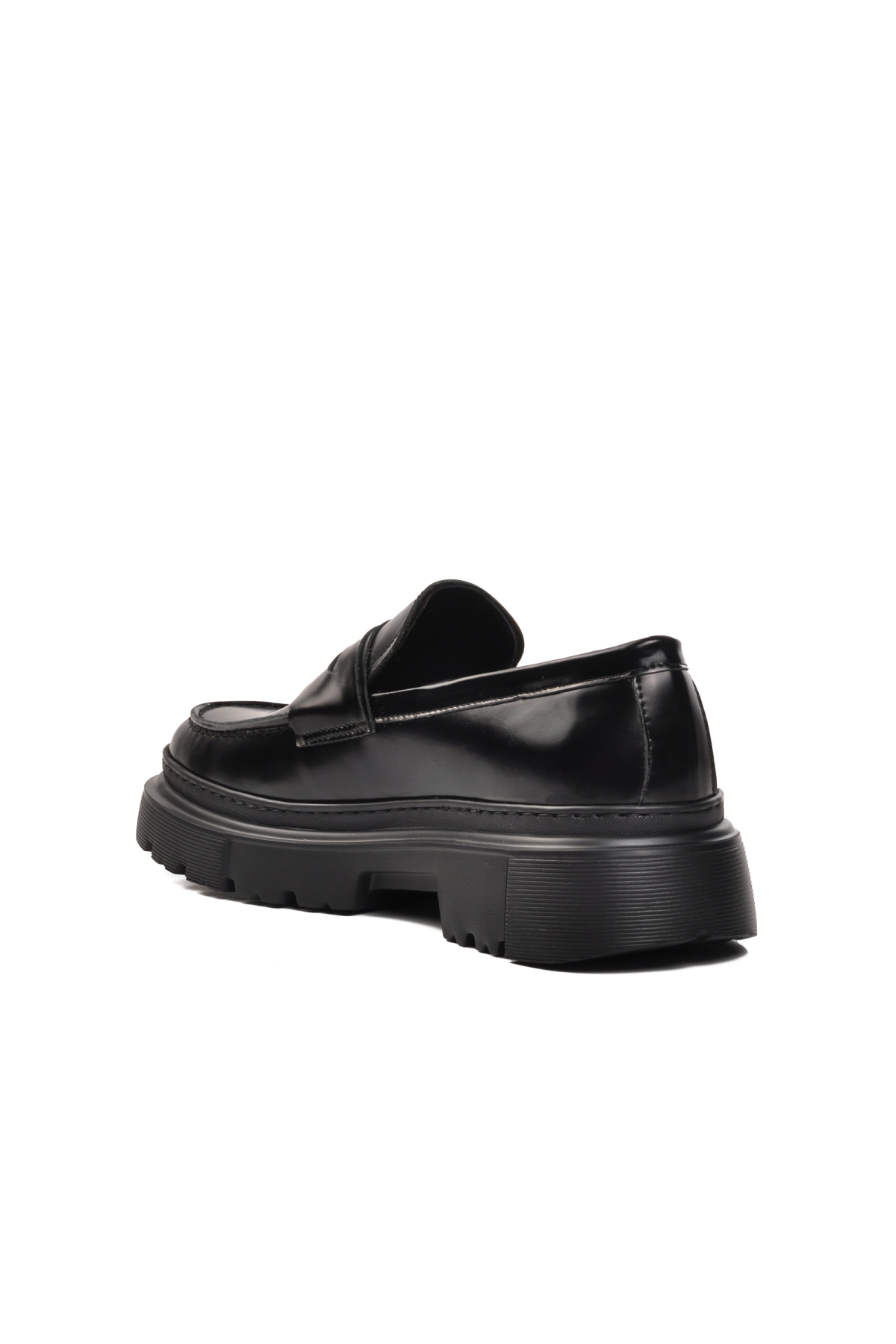 Premium 1308-5 Siyah Açma Hakiki Deri Geniş Kalıp Erkek Klasik Ayakkabı - Görsel 5