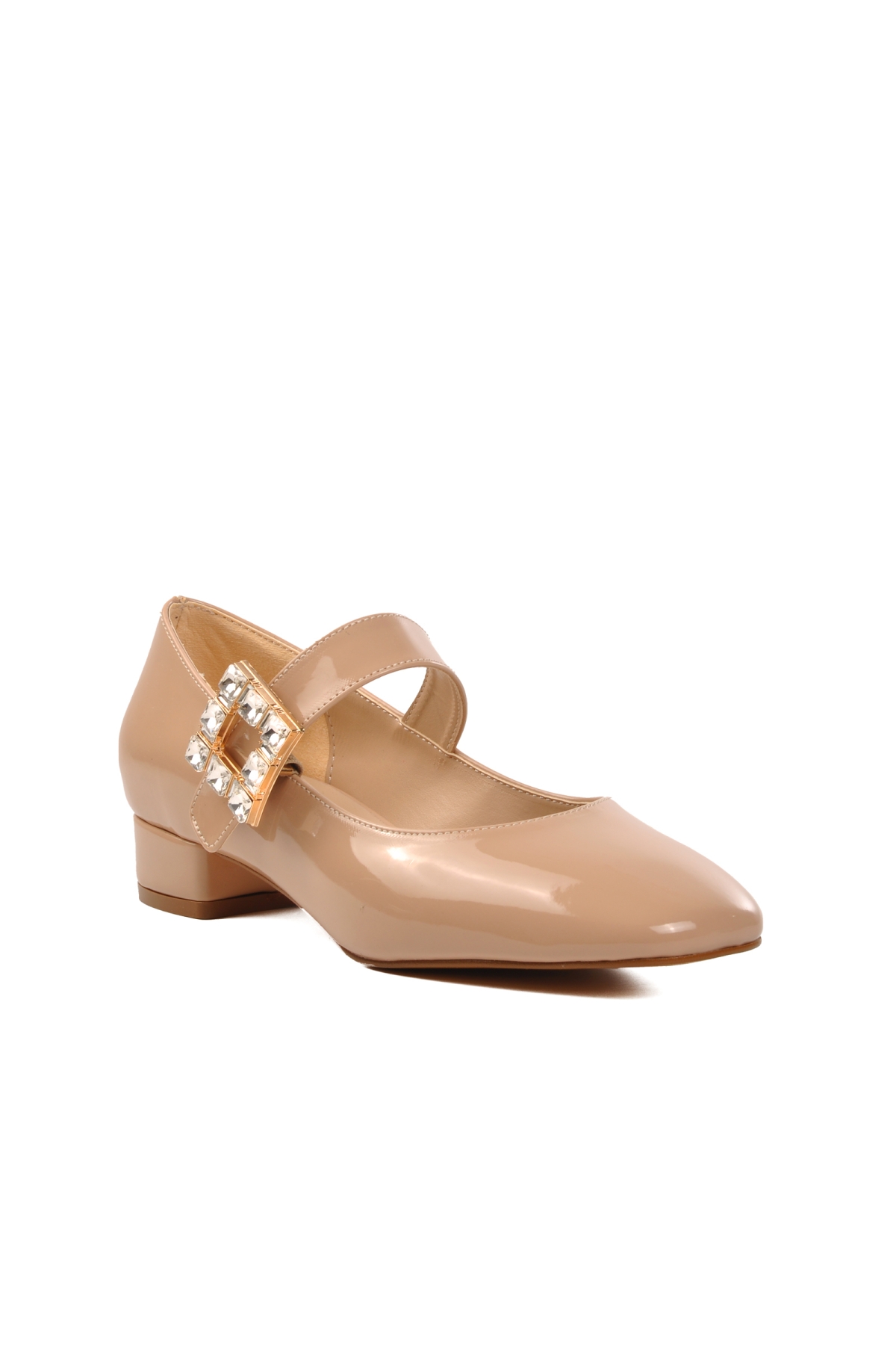 312247 Bej Rugan Kadın Topuklu Ayakkabı - Görsel 4