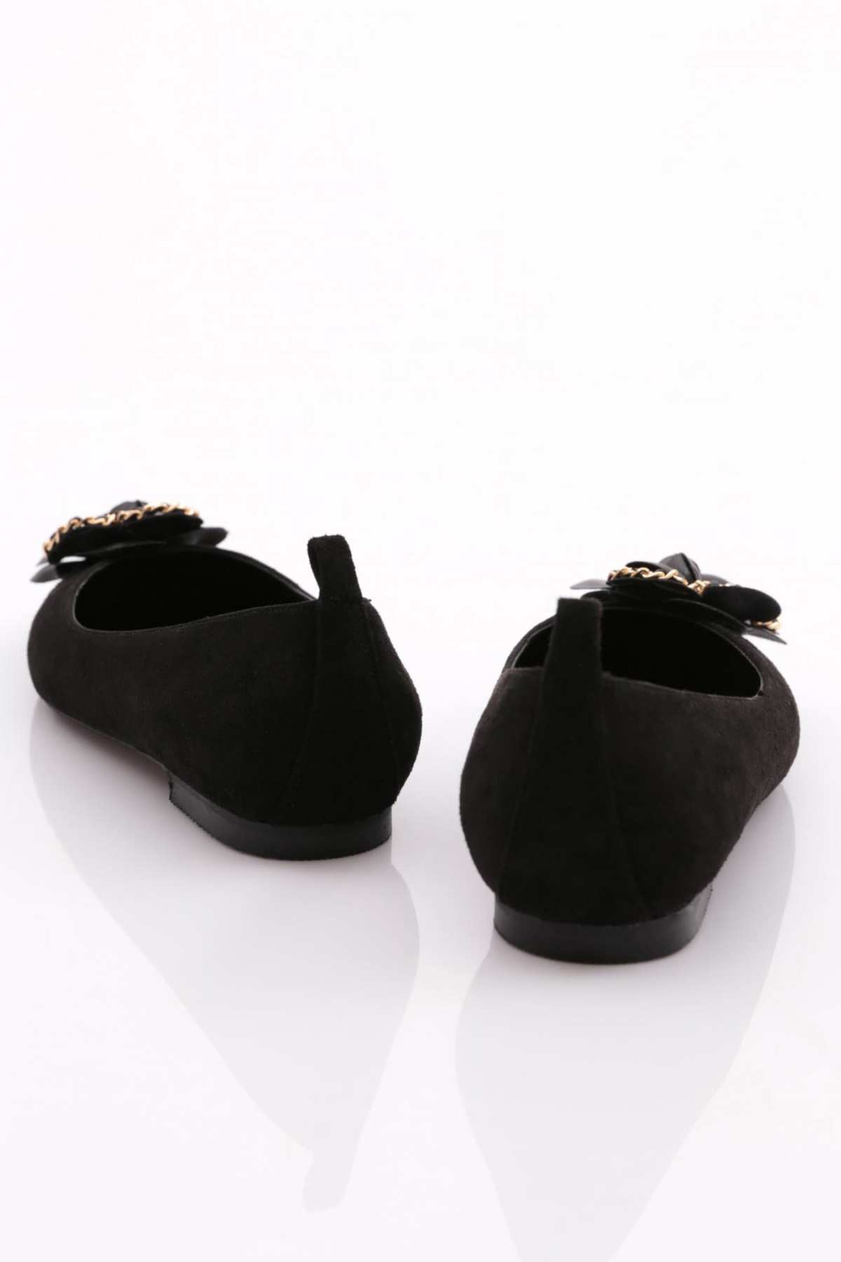 176 Kadin Önü Gül Desenli Babet - Görsel 4