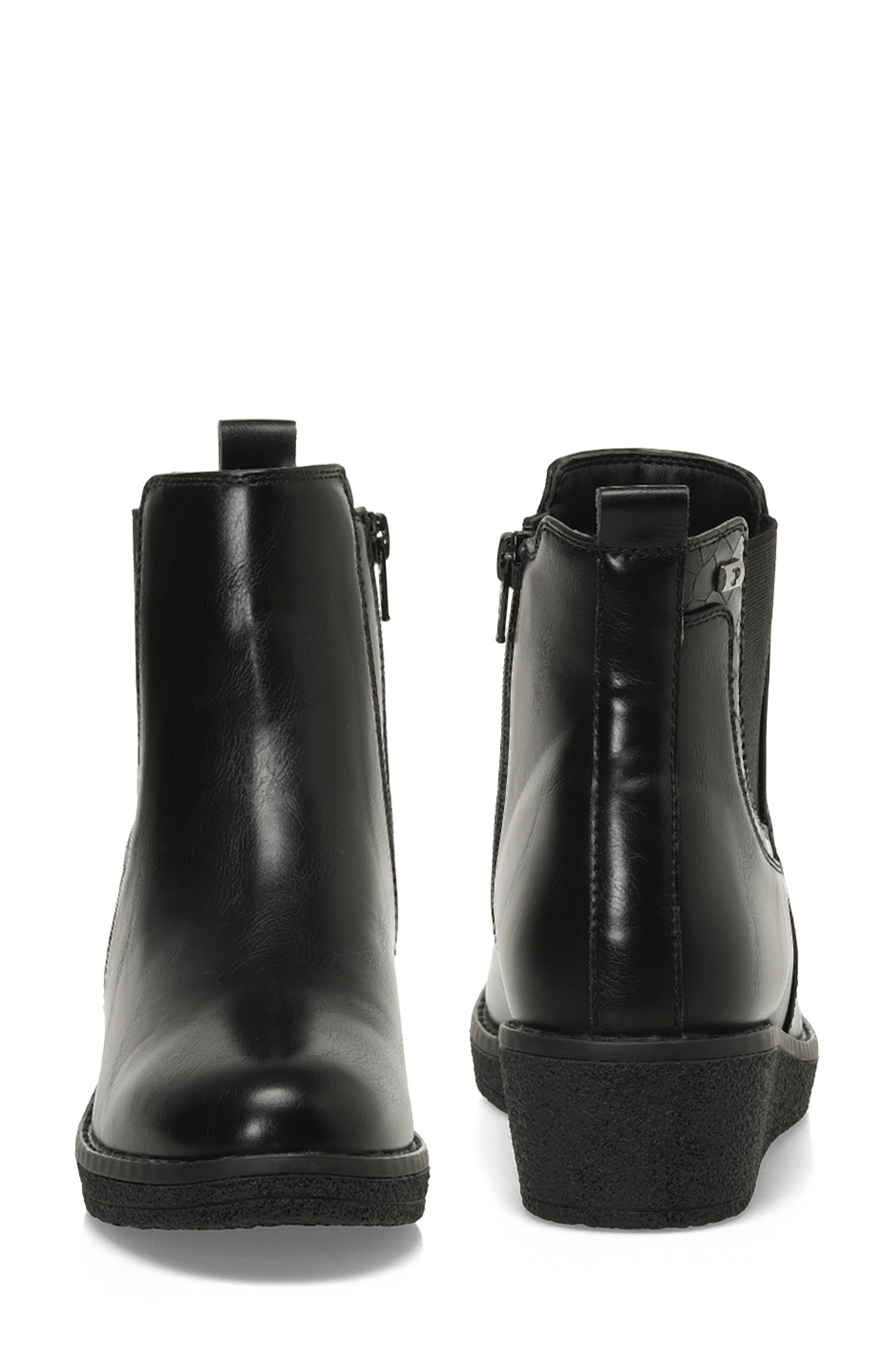 Polaris 166607.Z4PR Siyah Kadın Dolgu Topuk Bot - Görsel 6
