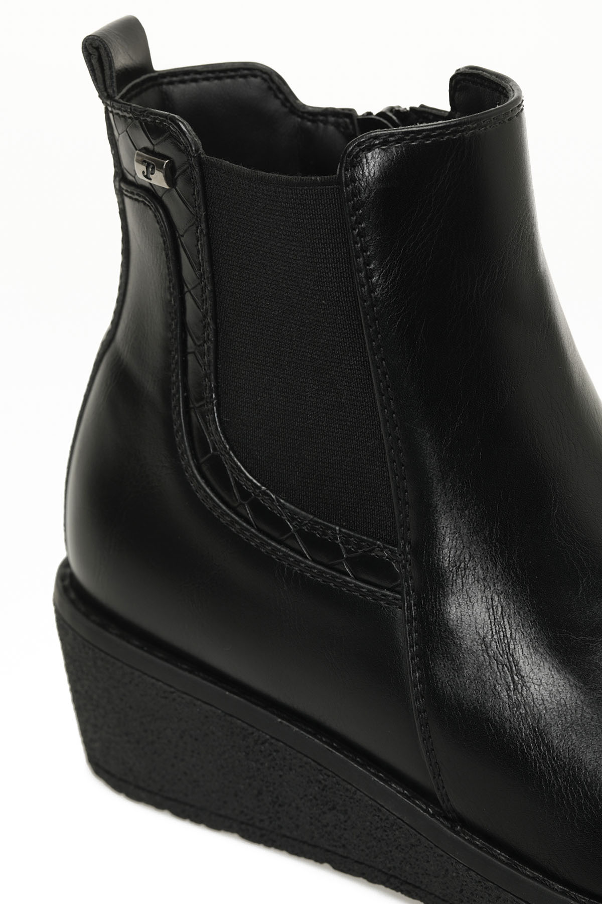 Polaris 166607.Z4PR Siyah Kadın Dolgu Topuk Bot - Görsel 8