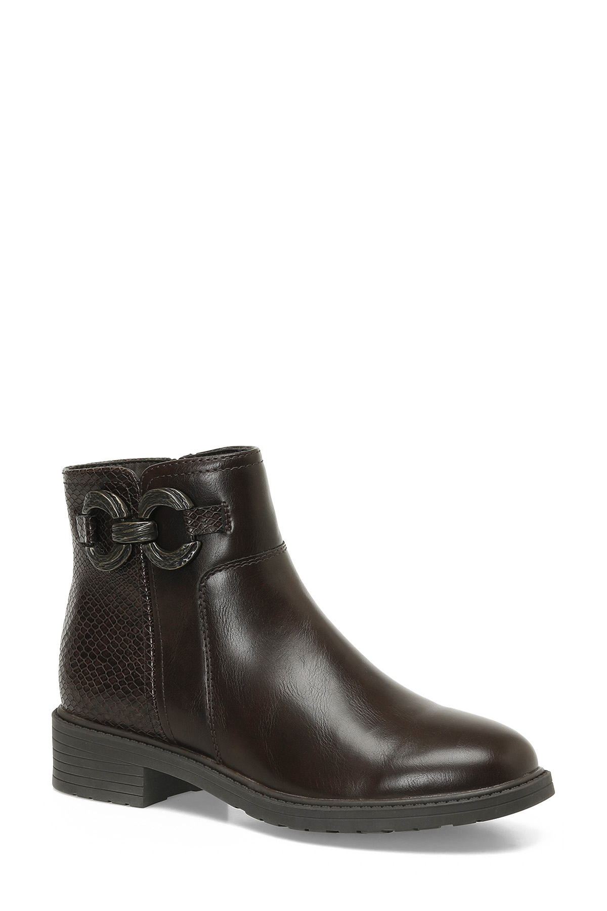 324073.Z 4PR Kahverengi Kadın Düz Bot - Görsel 3