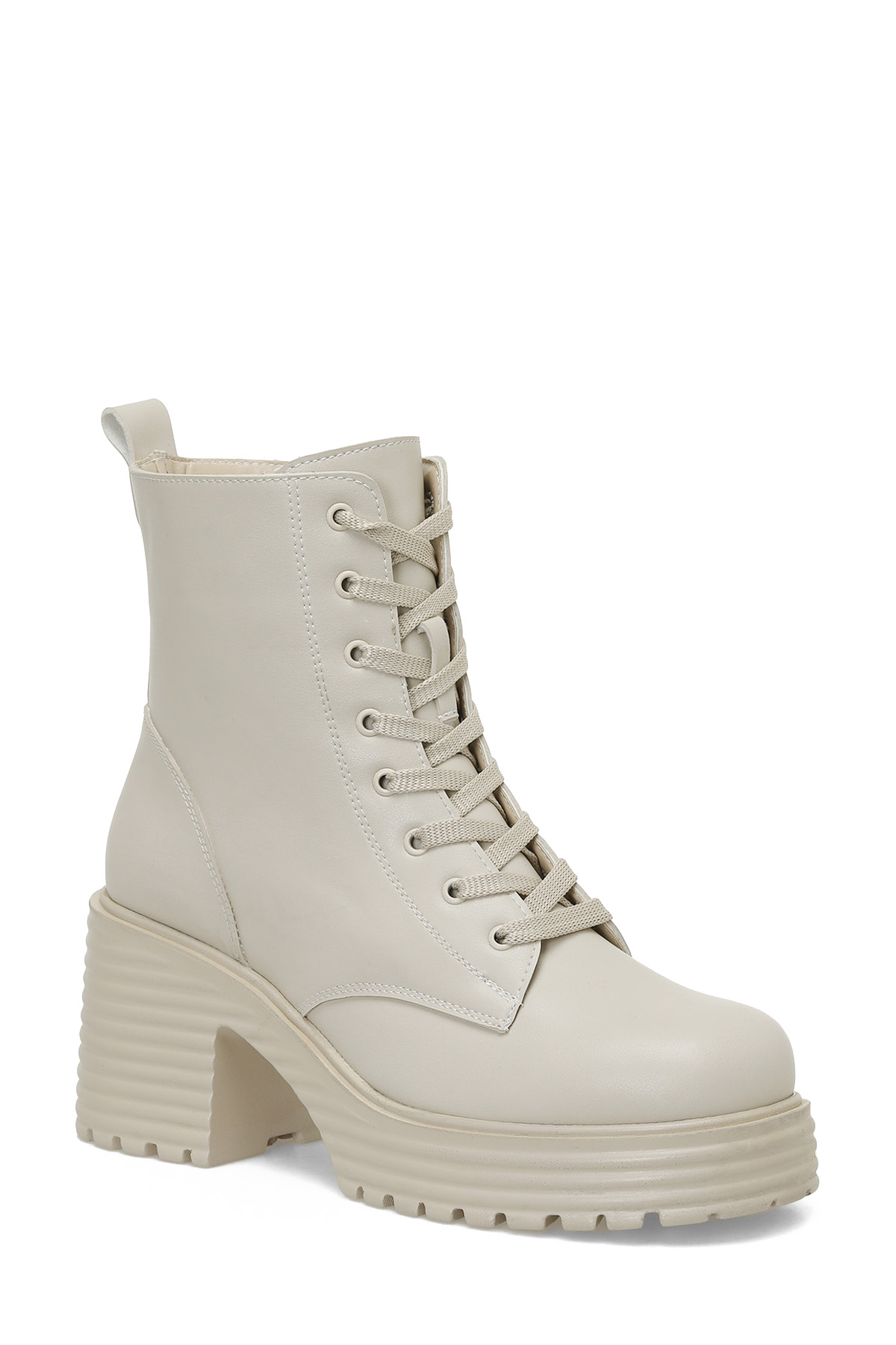 TRX24K-683 4PR Bej Kadın Topuklu Bot - Görsel 3