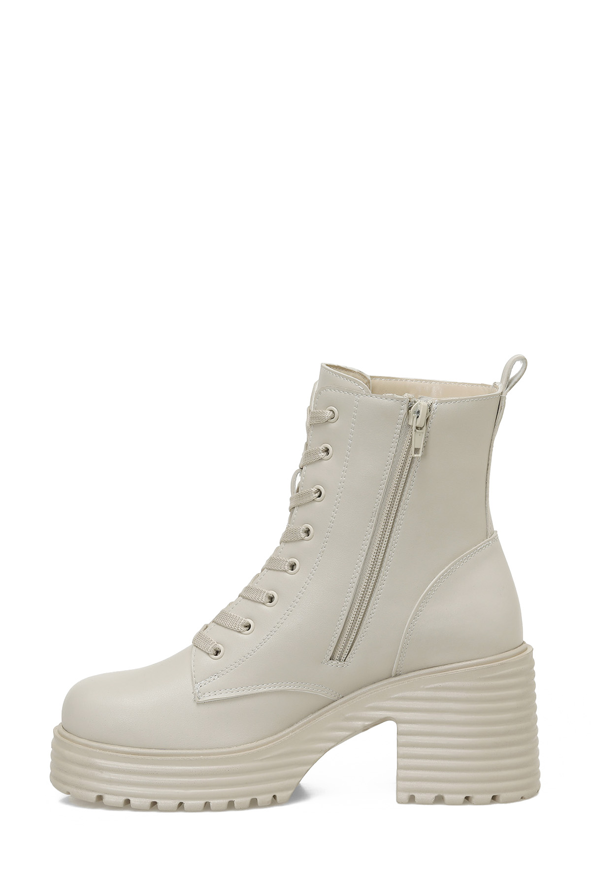 TRX24K-683 4PR Bej Kadın Topuklu Bot - Görsel 4