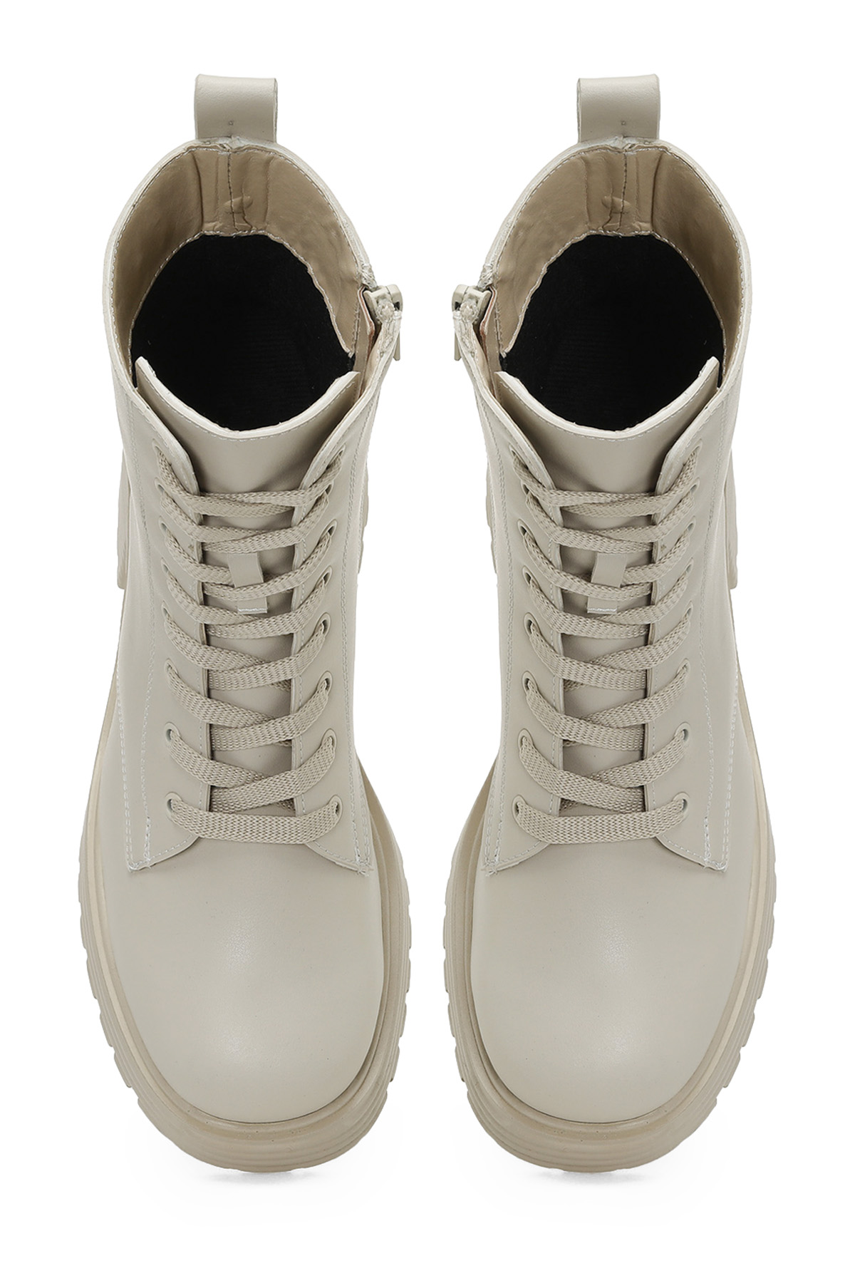 TRX24K-683 4PR Bej Kadın Topuklu Bot - Görsel 5