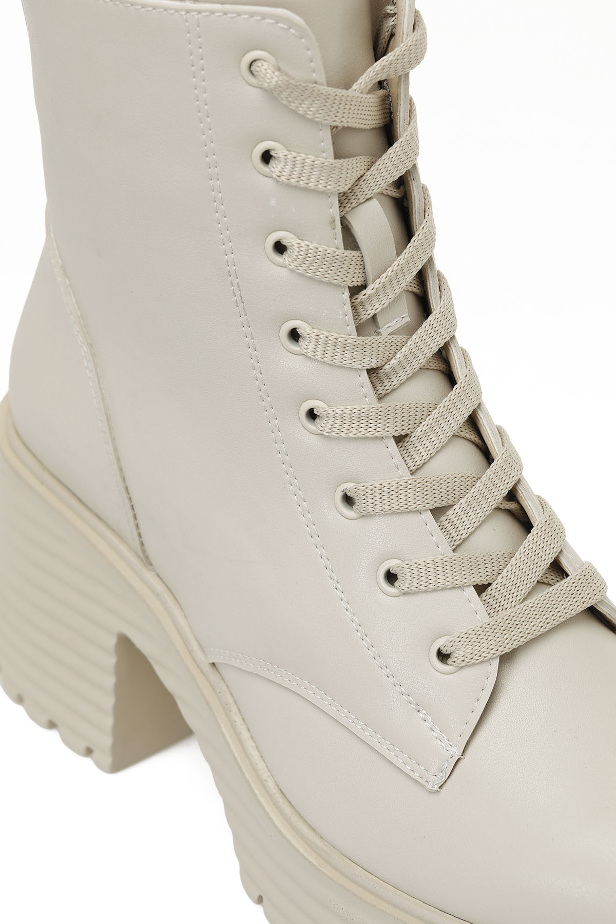 TRX24K-683 4PR Bej Kadın Topuklu Bot - Görsel 8