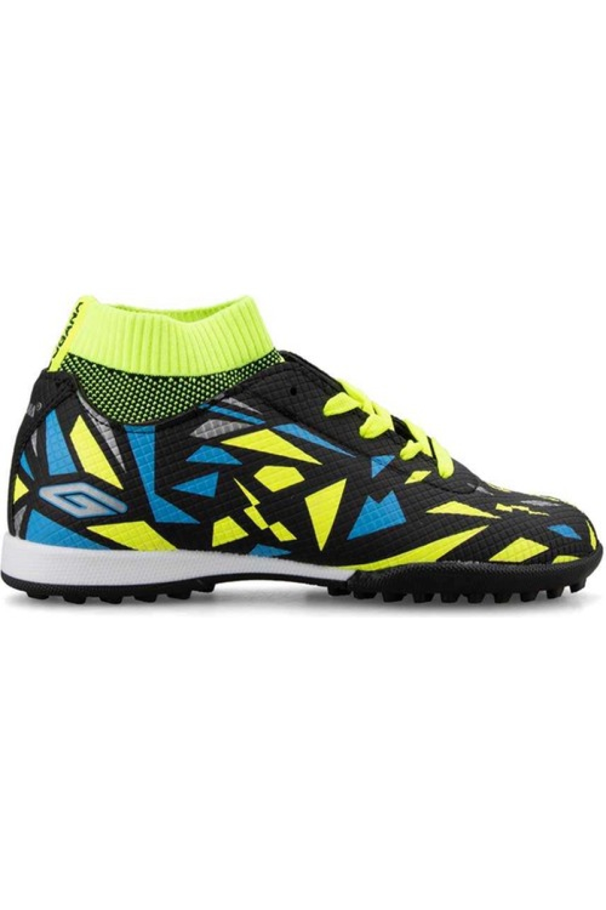 Dgn 2303 Flt Çocuk Siyah-F.Sarı Çoraplı Halısaha Futbol Ayakkabı - Görsel 2