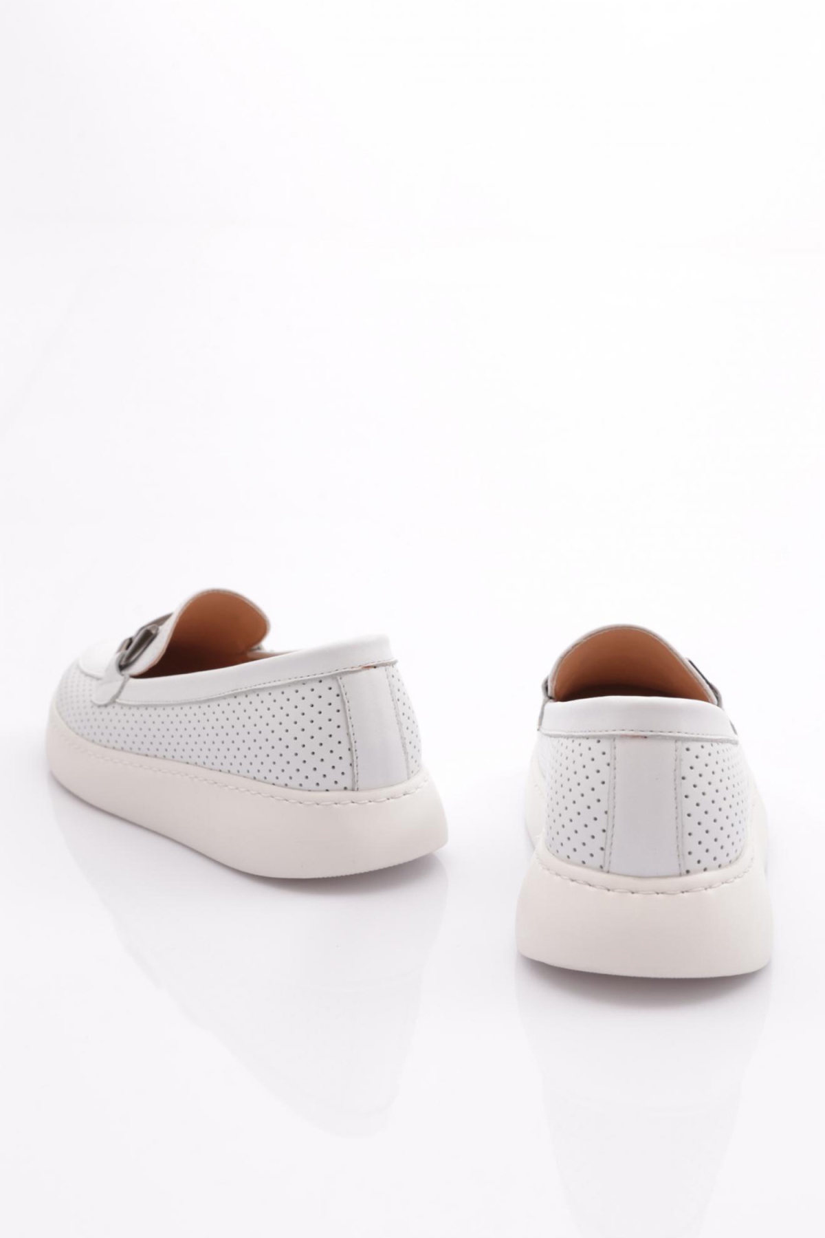 422 Kadin Tokali Lazerli Loafer Ayakkabi - Görsel 4