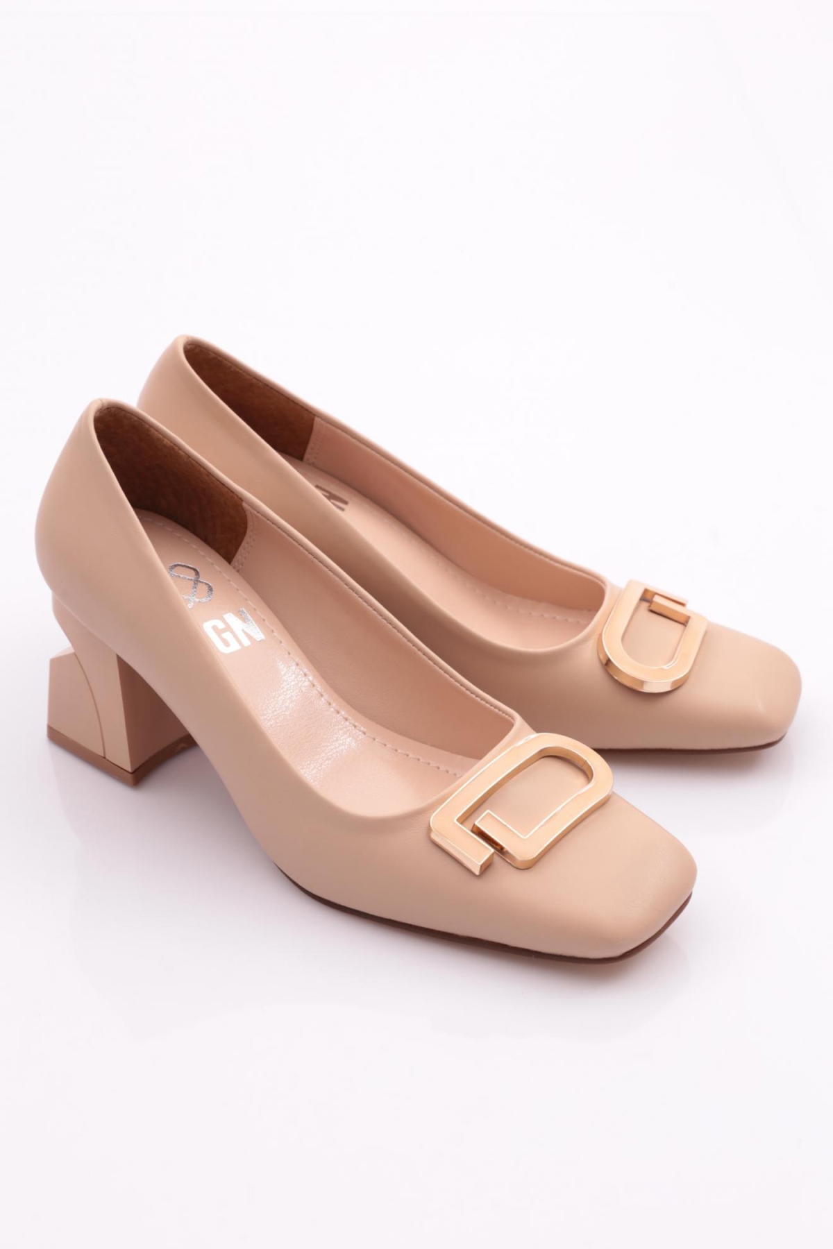 K678 Kadin Kalin Topuklu Ayakkabi - Görsel 3