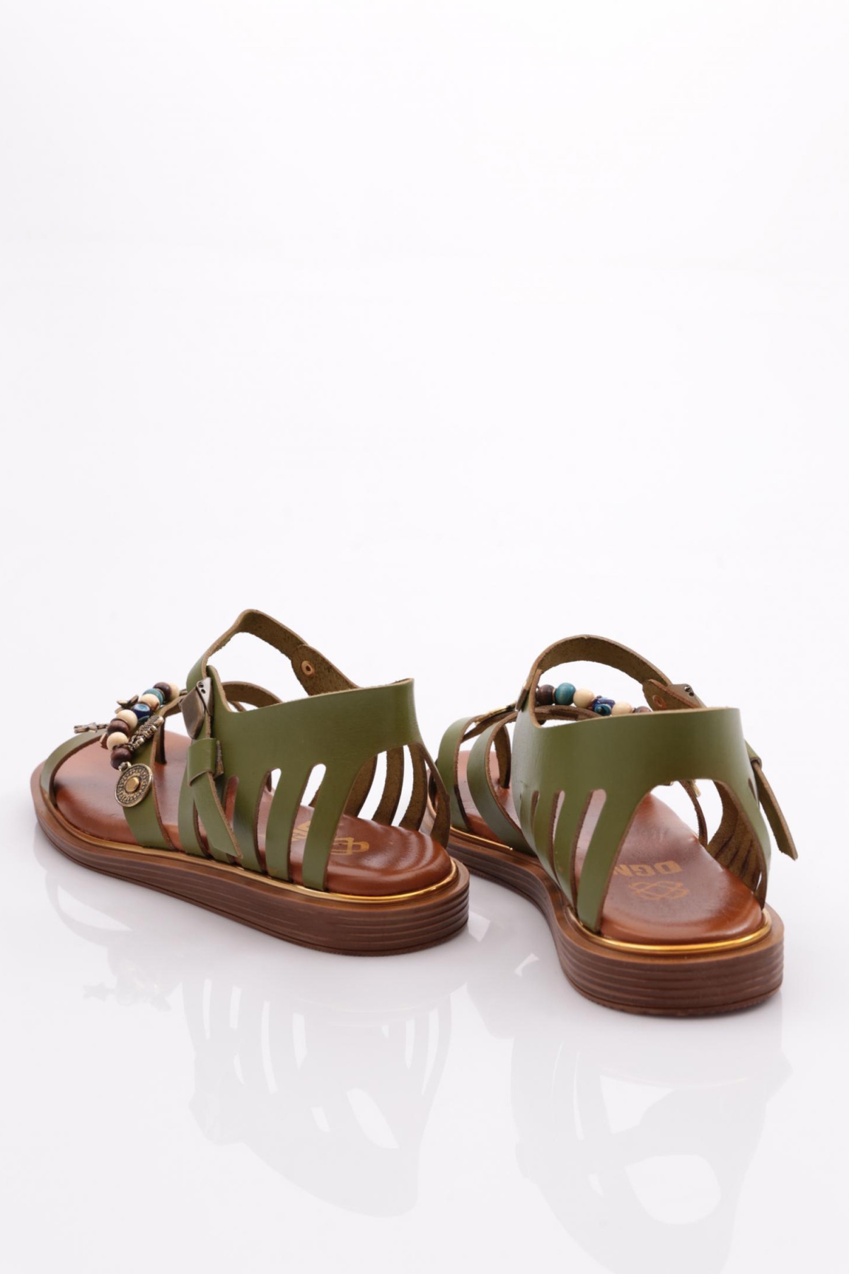 307 Kadin Arkasi Kapali Yildiz Süslemeli Sandalet - Görsel 4