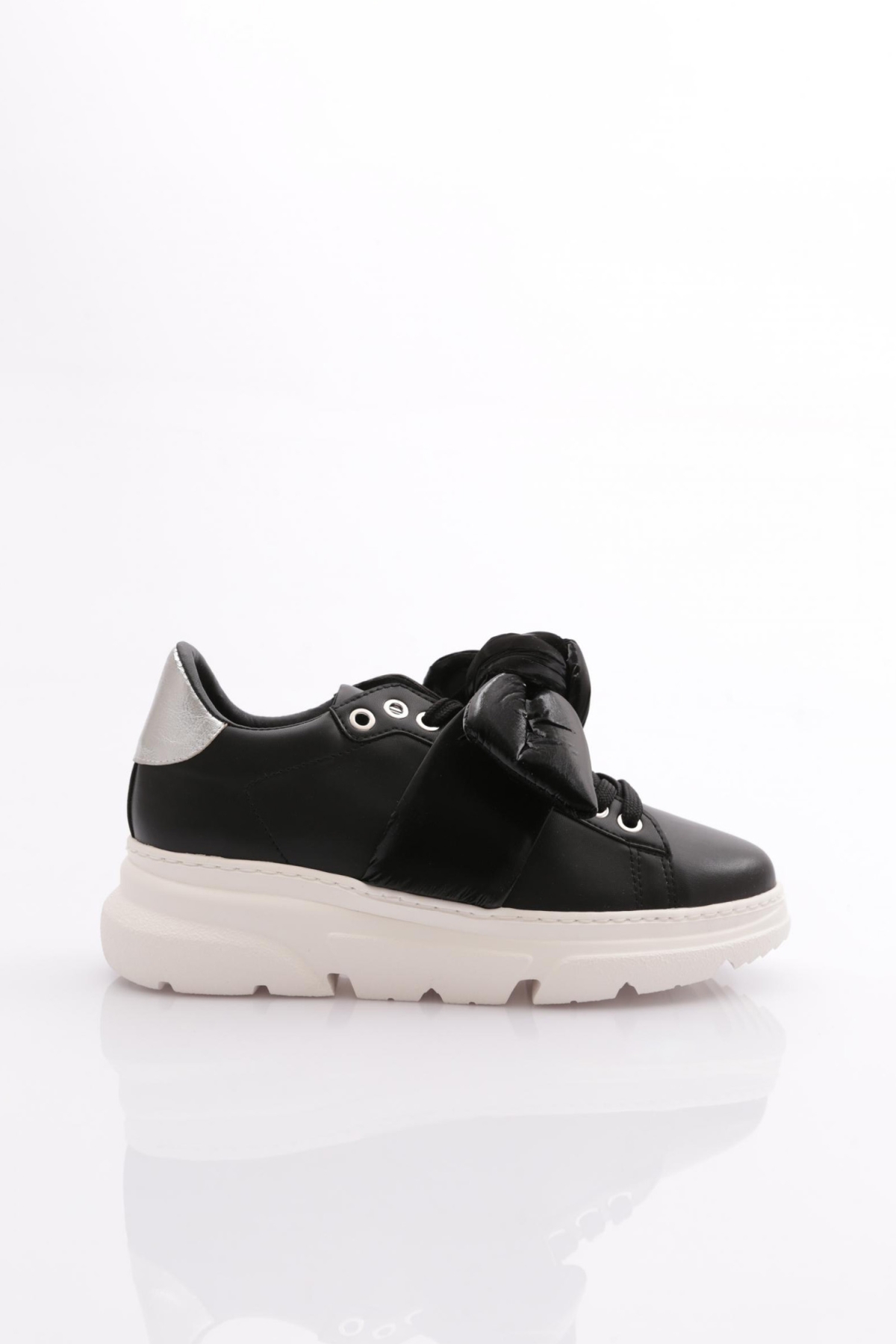 Es853 Kadin Kalin Taban Fiyonklu Sneakers Ayakkabi - Görsel 2