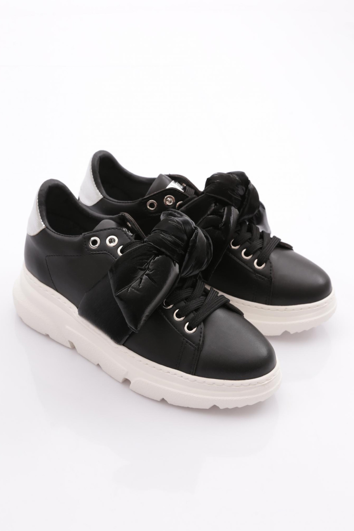 Es853 Kadin Kalin Taban Fiyonklu Sneakers Ayakkabi - Görsel 3