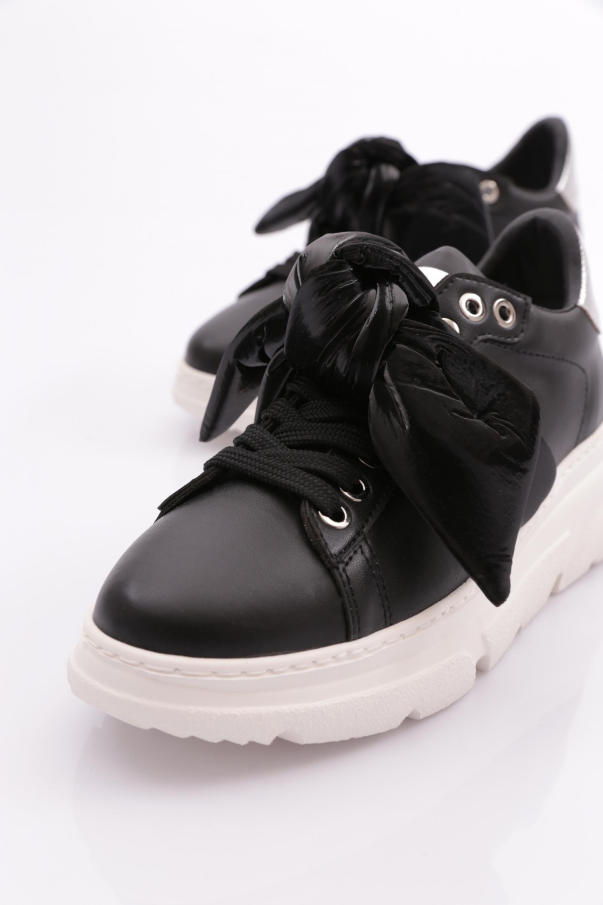 Es853 Kadin Kalin Taban Fiyonklu Sneakers Ayakkabi - Görsel 5