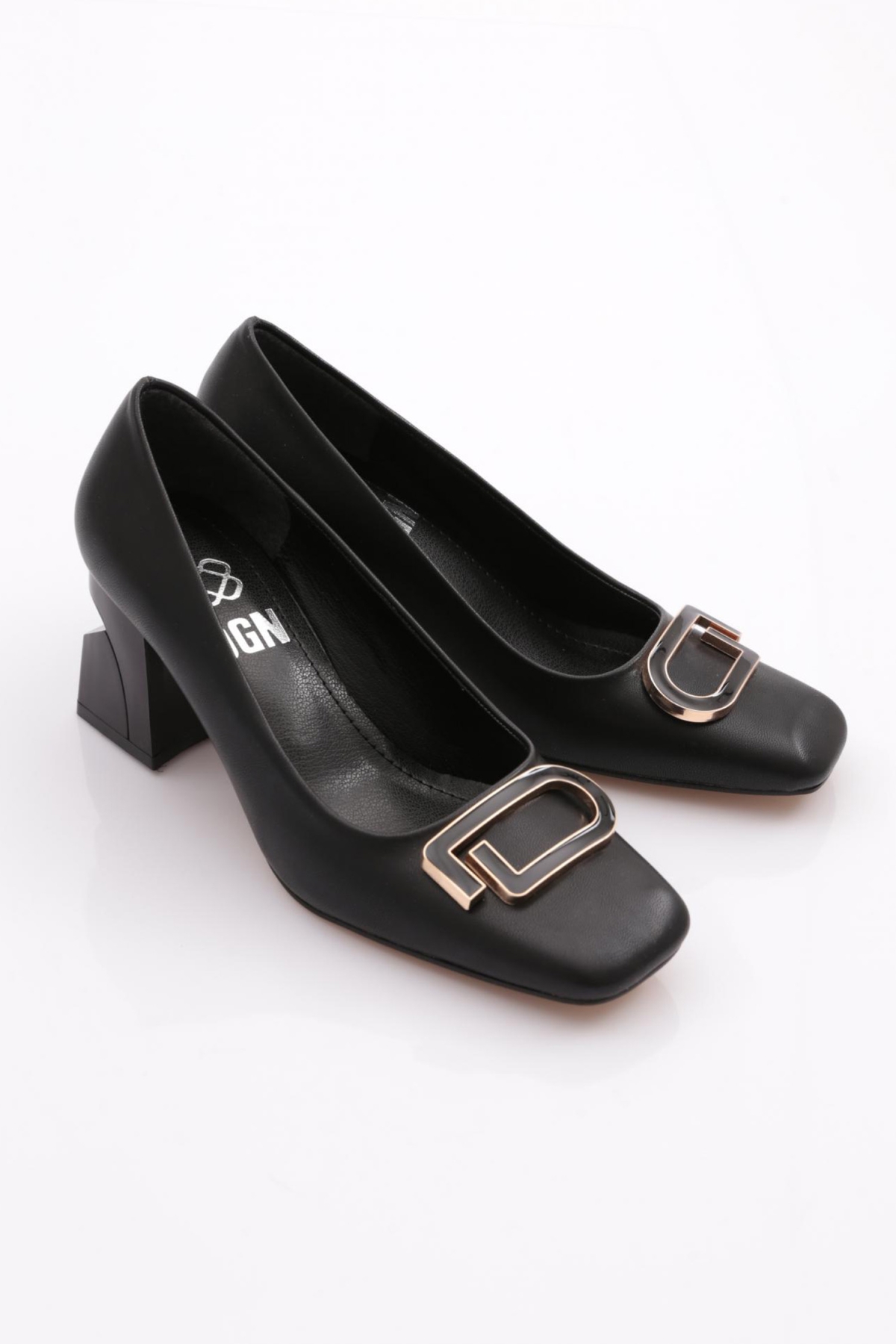 K678 Kadin Kalin Topuklu Ayakkabi - Görsel 3
