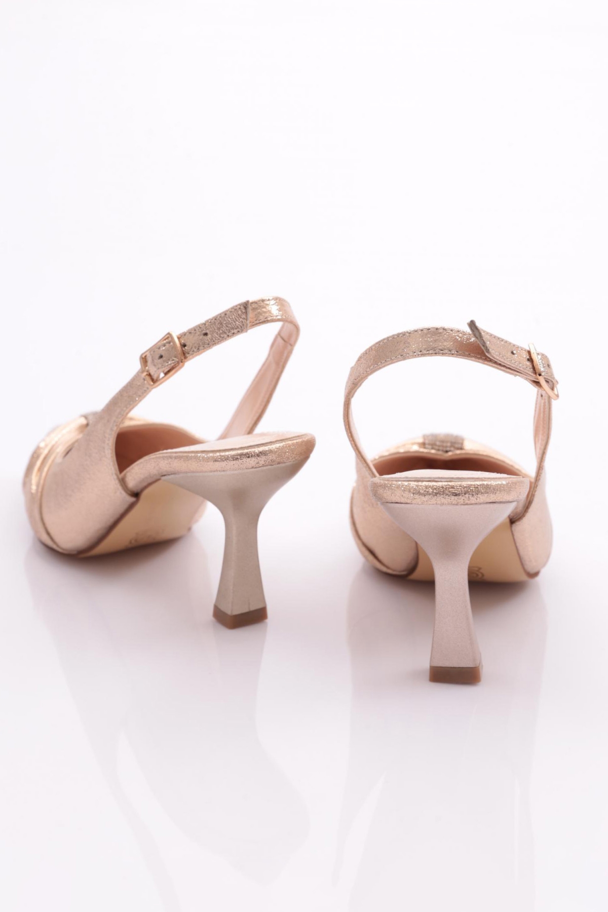 K432 Kadin Önü Taşli Topuklu Ayakkabi - Görsel 4