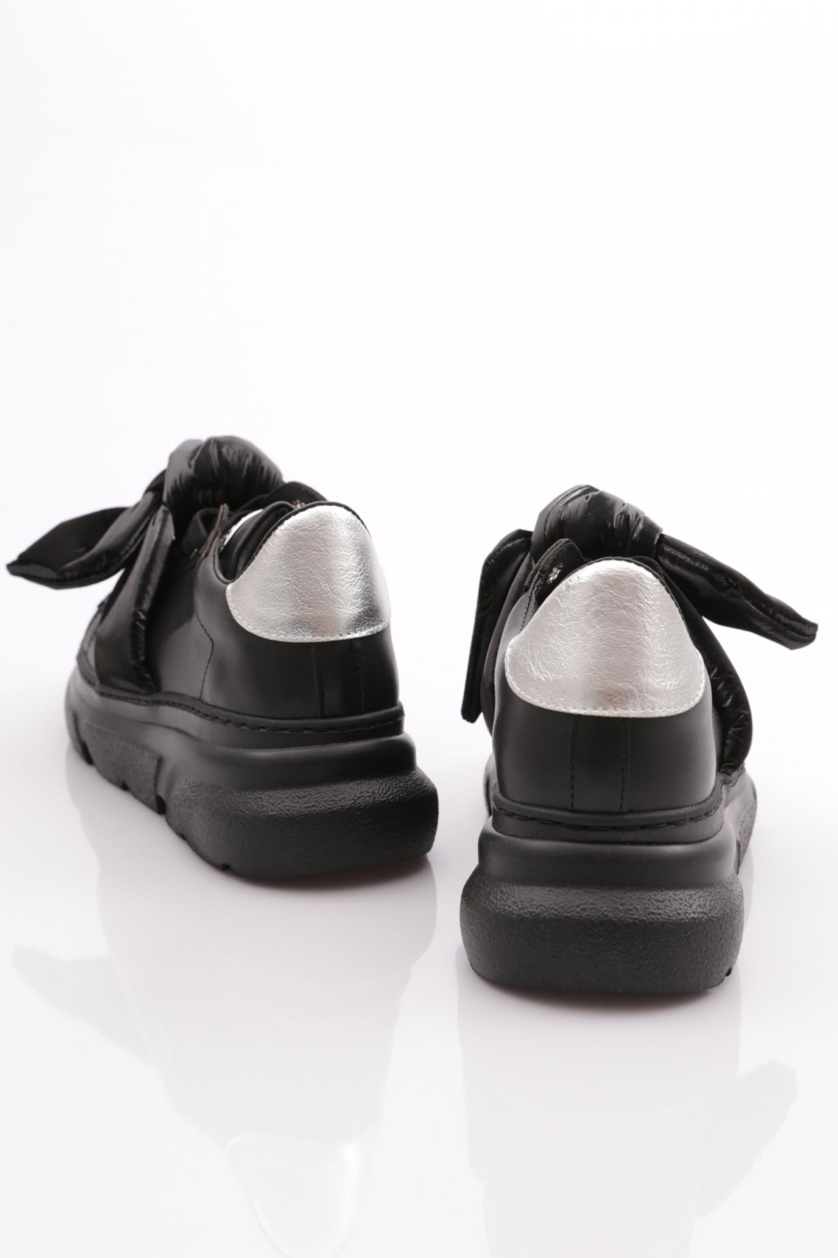 Es853 Kadin Kalin Taban Fiyonklu Sneakers Ayakkabi - Görsel 4