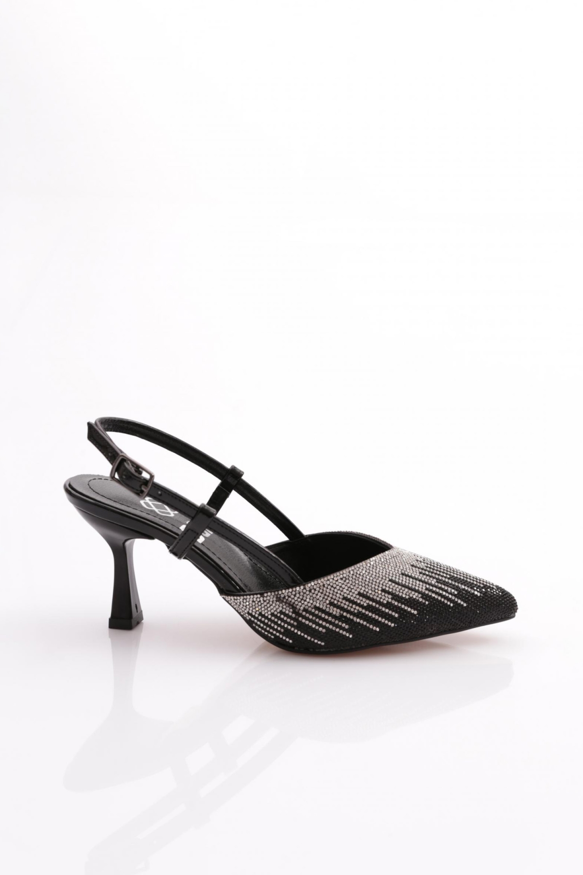 K410 Kadin Arkadan Bağlama Topuklu Abiye Ayakkabi - Görsel 2