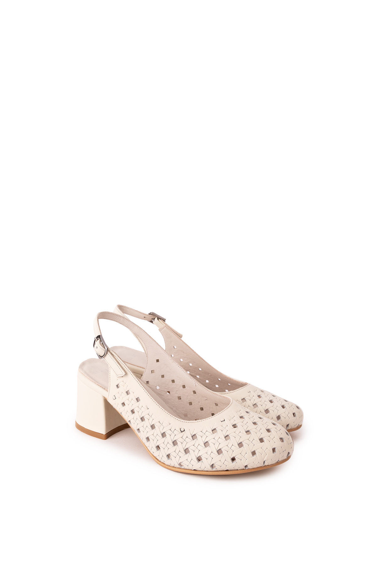 Gondol Hakiki Deri Lazer Kesim Şık Topuklu Ayakkabı şhn.882 - Görsel 2