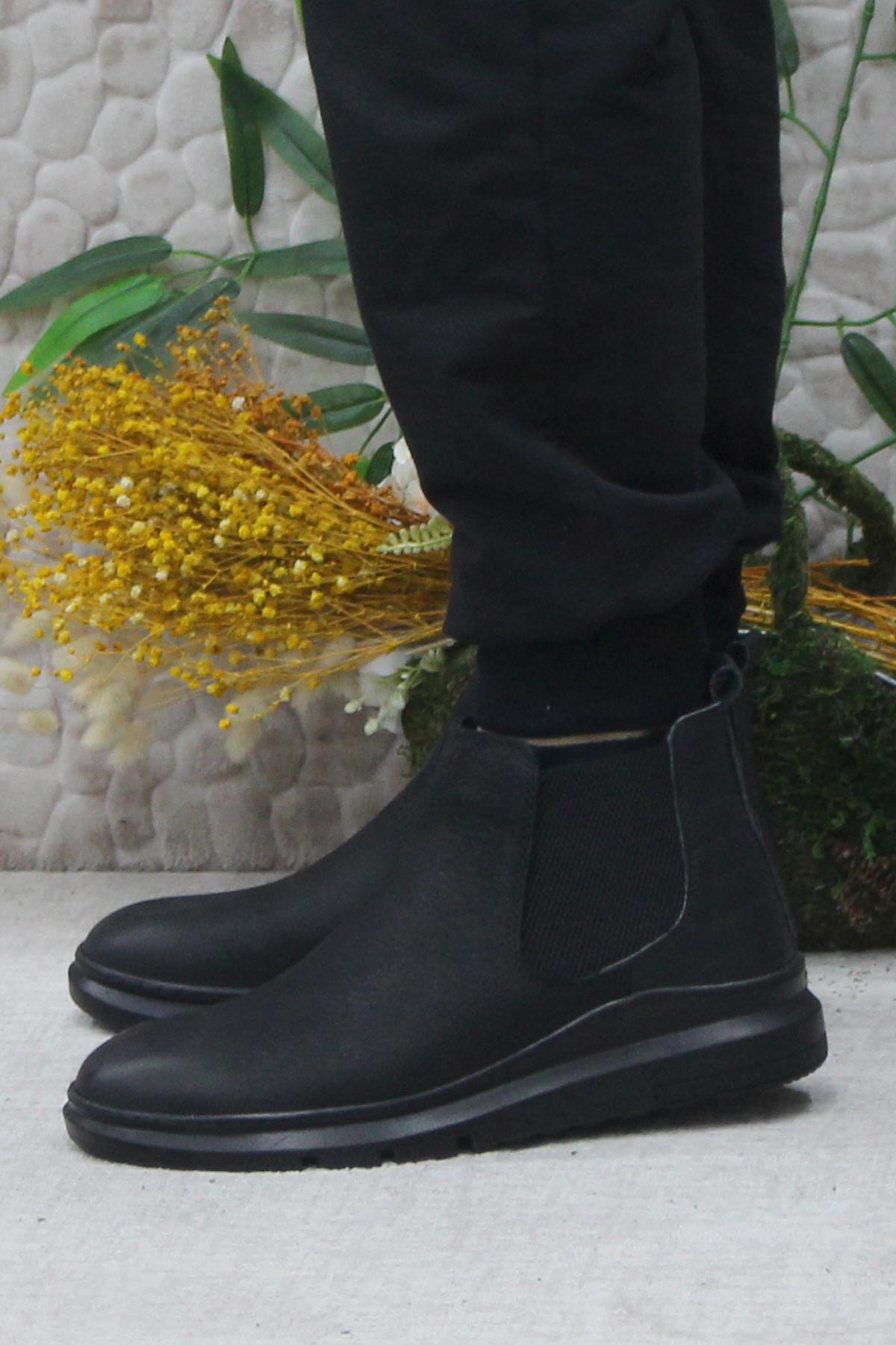 240002 Siyah Nubuk Hakiki Deri Erkek Chelsea Bot Fiyatları | Flo