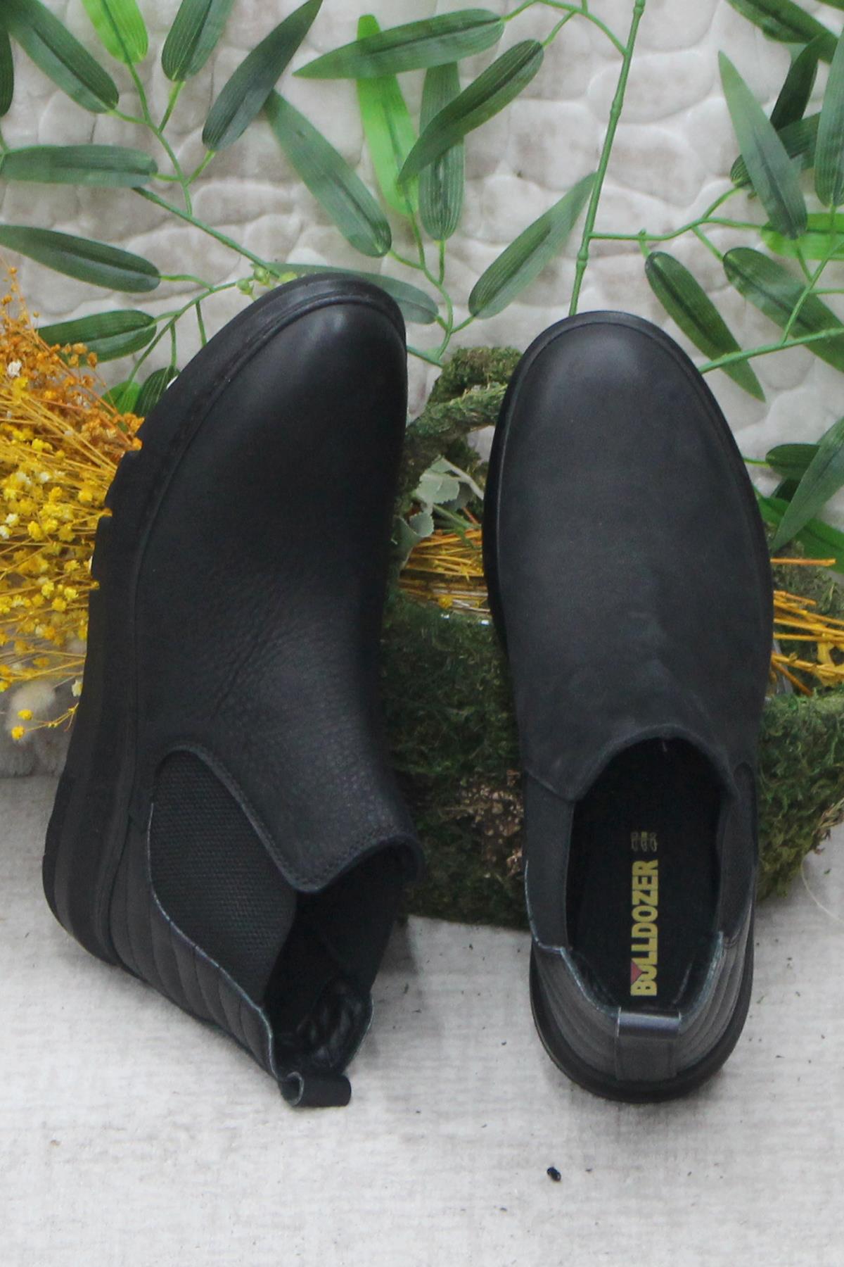 240002 Siyah Nubuk Hakiki Deri Erkek Chelsea Bot - Görsel 6