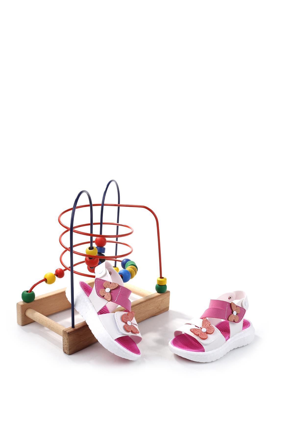 Şirin Bebe 3844 Kız Çocuk Ortopedik Sandalet - Görsel 2