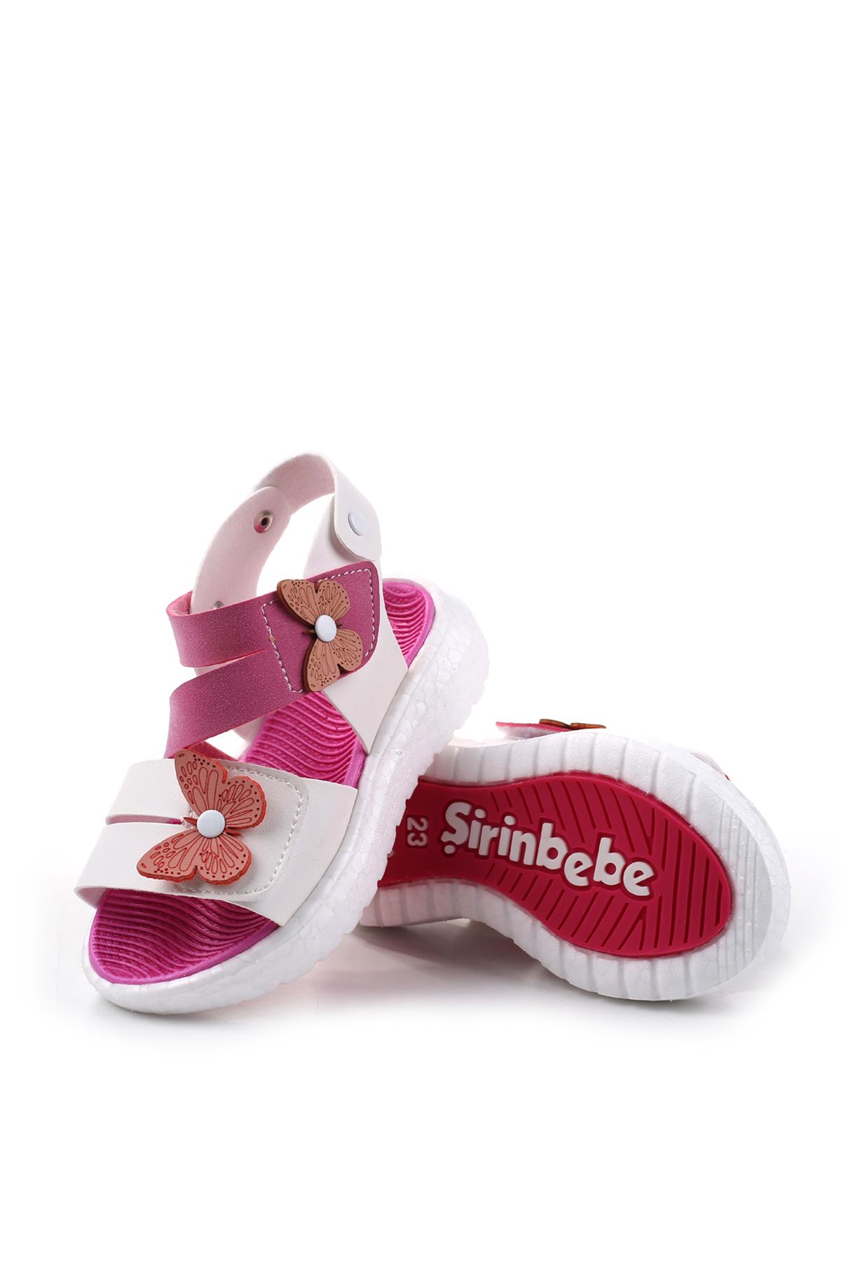Şirin Bebe 3844 Kız Çocuk Ortopedik Sandalet - Görsel 6